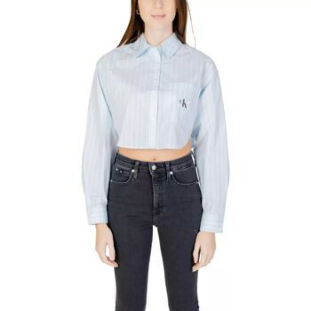 Calvin Klein Jeans  Blusen WOVEN LABEL CROPPED J20J222614 günstig online kaufen