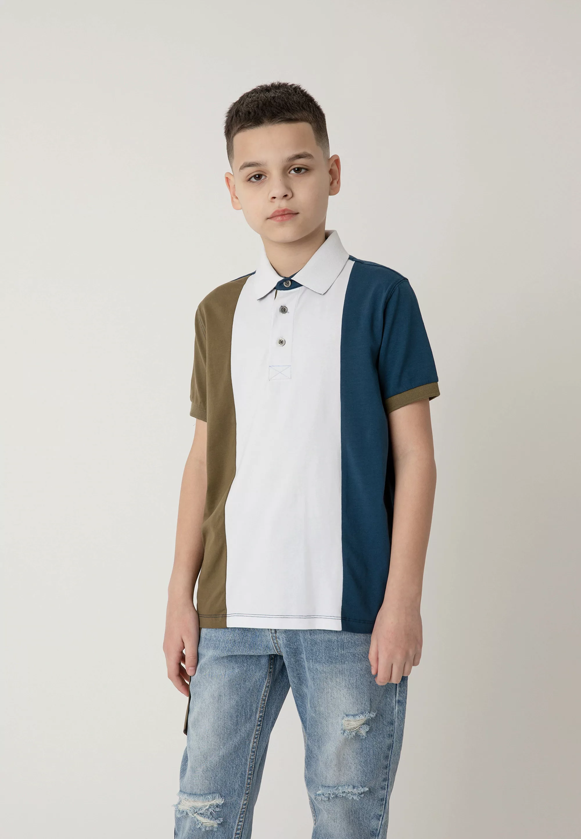 Gulliver Poloshirt, mit trendigem Color-Blocking-Print günstig online kaufen