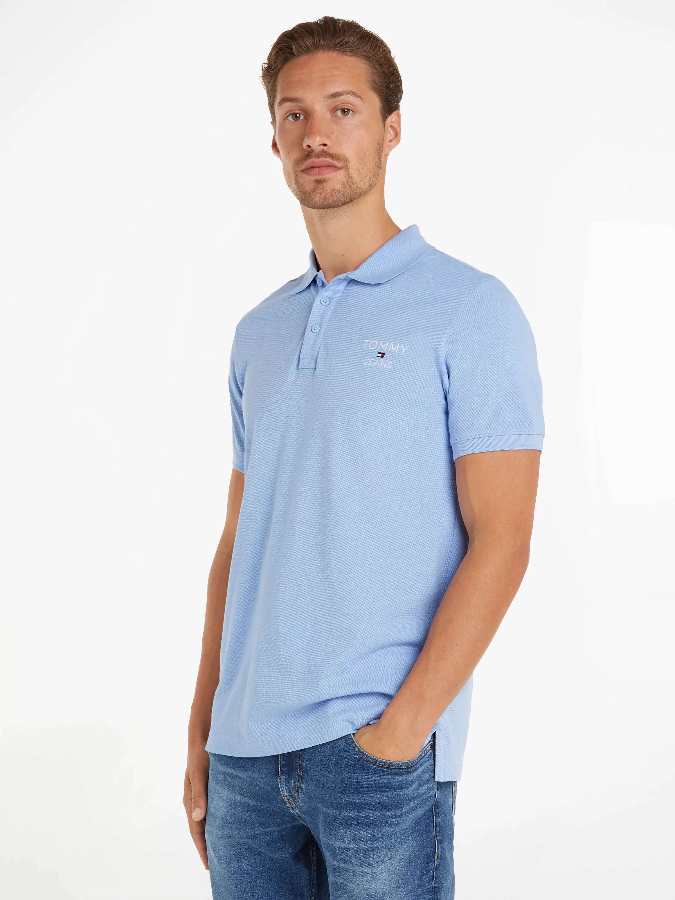 Tommy Jeans Poloshirt TJM SLIM CORP POLO mit Markenstickerei auf der Brust günstig online kaufen