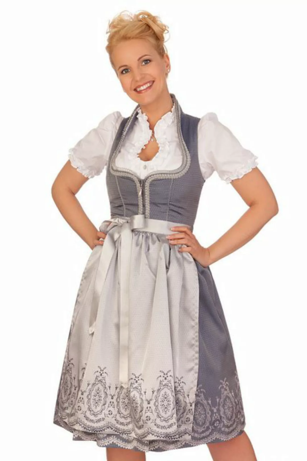 MarJo Dirndl Midi Dirndl 2tlg. - ROMILDA - silber günstig online kaufen