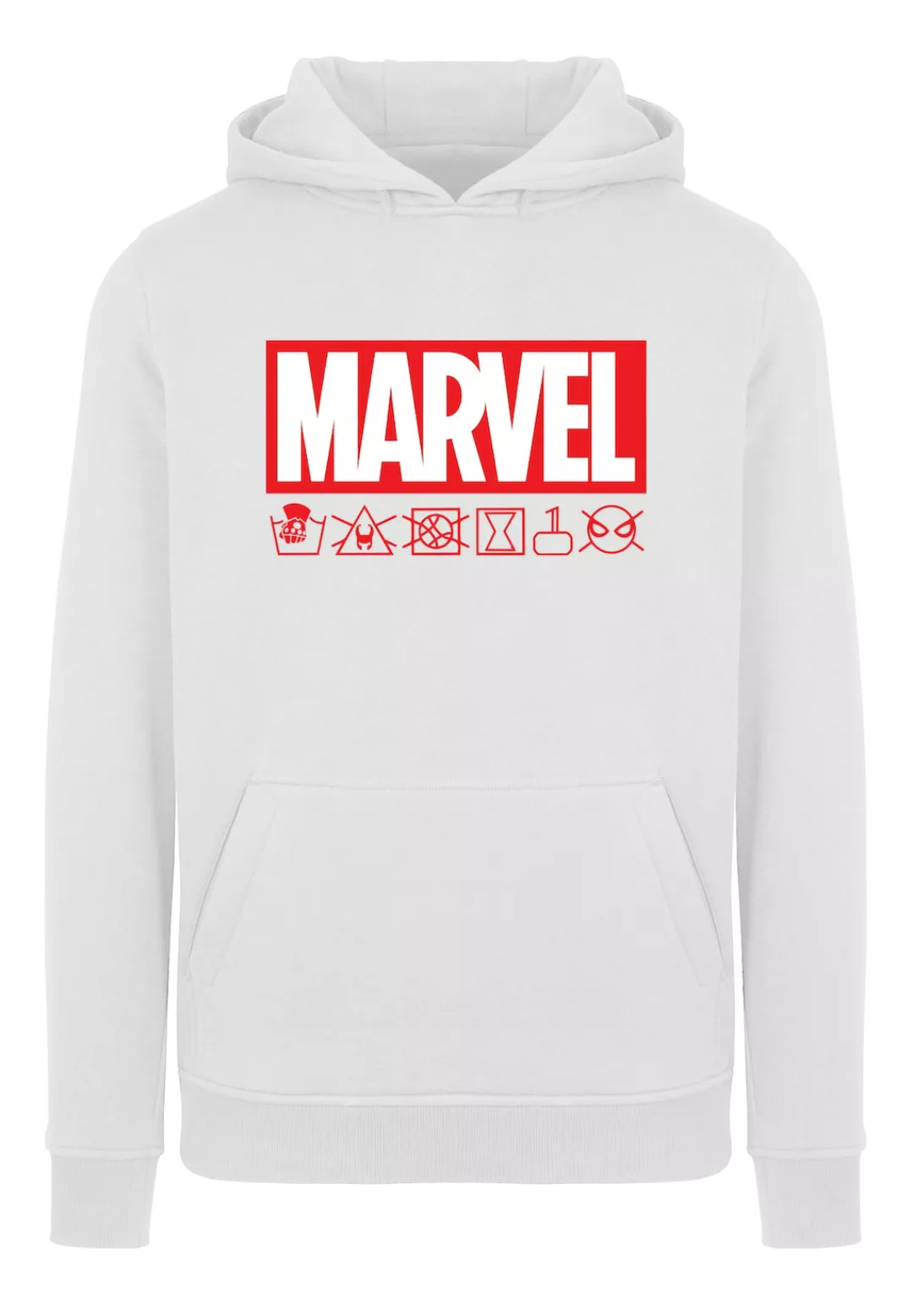 F4NT4STIC Kapuzenpullover "Marvel Logo Wash Care Symbols", Herren,Premium M günstig online kaufen