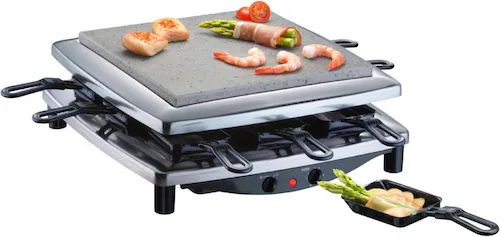 Steba Raclette »RC 3 plus chrom«, 8 St. Raclettepfännchen, 1450 W günstig online kaufen