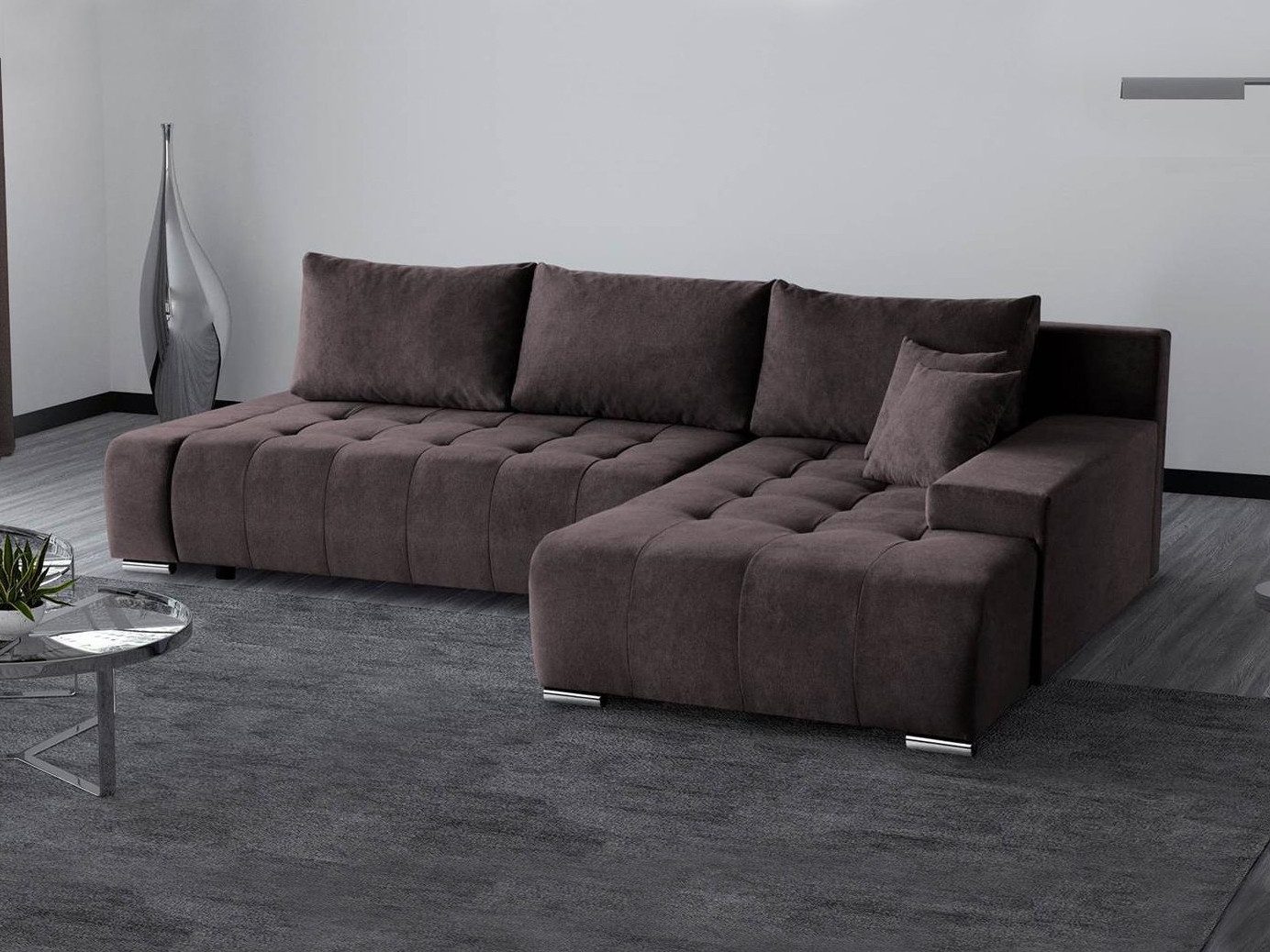 Beautysofa Ecksofa DRACO mit Schlaffunktion und günstig online kaufen