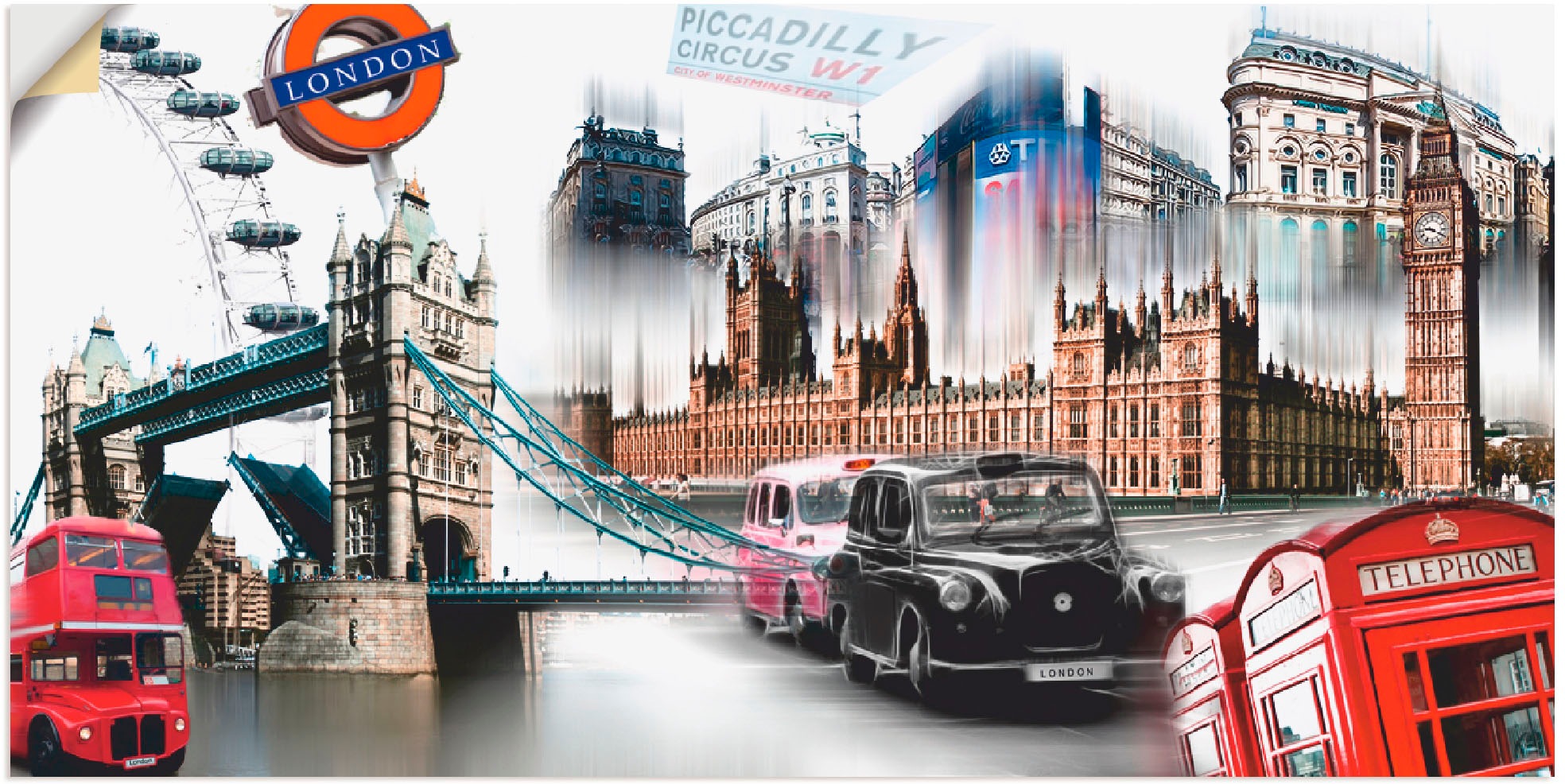 Artland Wandbild "London Skyline Collage IV", Großbritannien, (1 St.), als günstig online kaufen