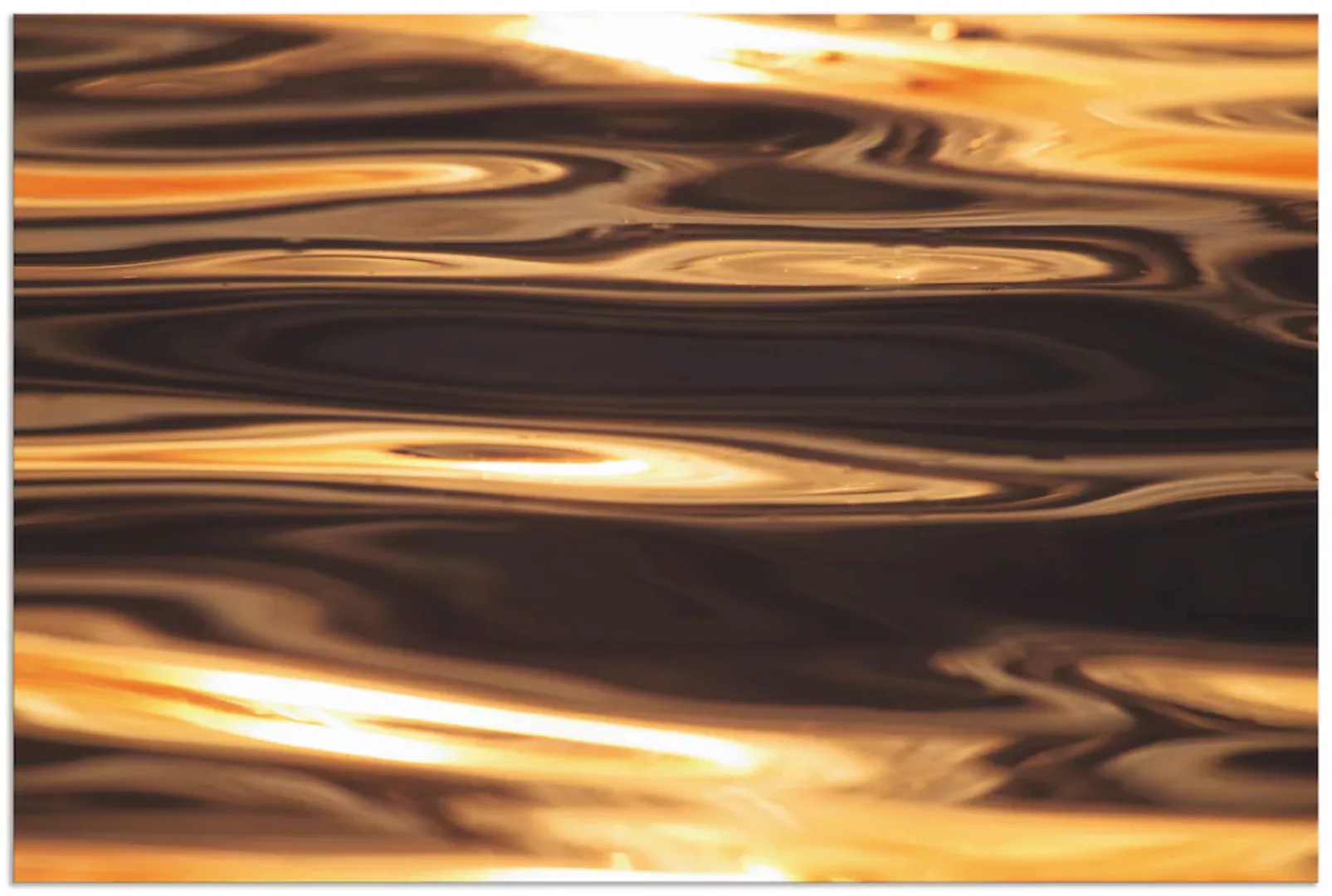 Artland Wandbild »Goldenes Wasser des Meeres«, Gewässer, (1 St.), als Alubi günstig online kaufen