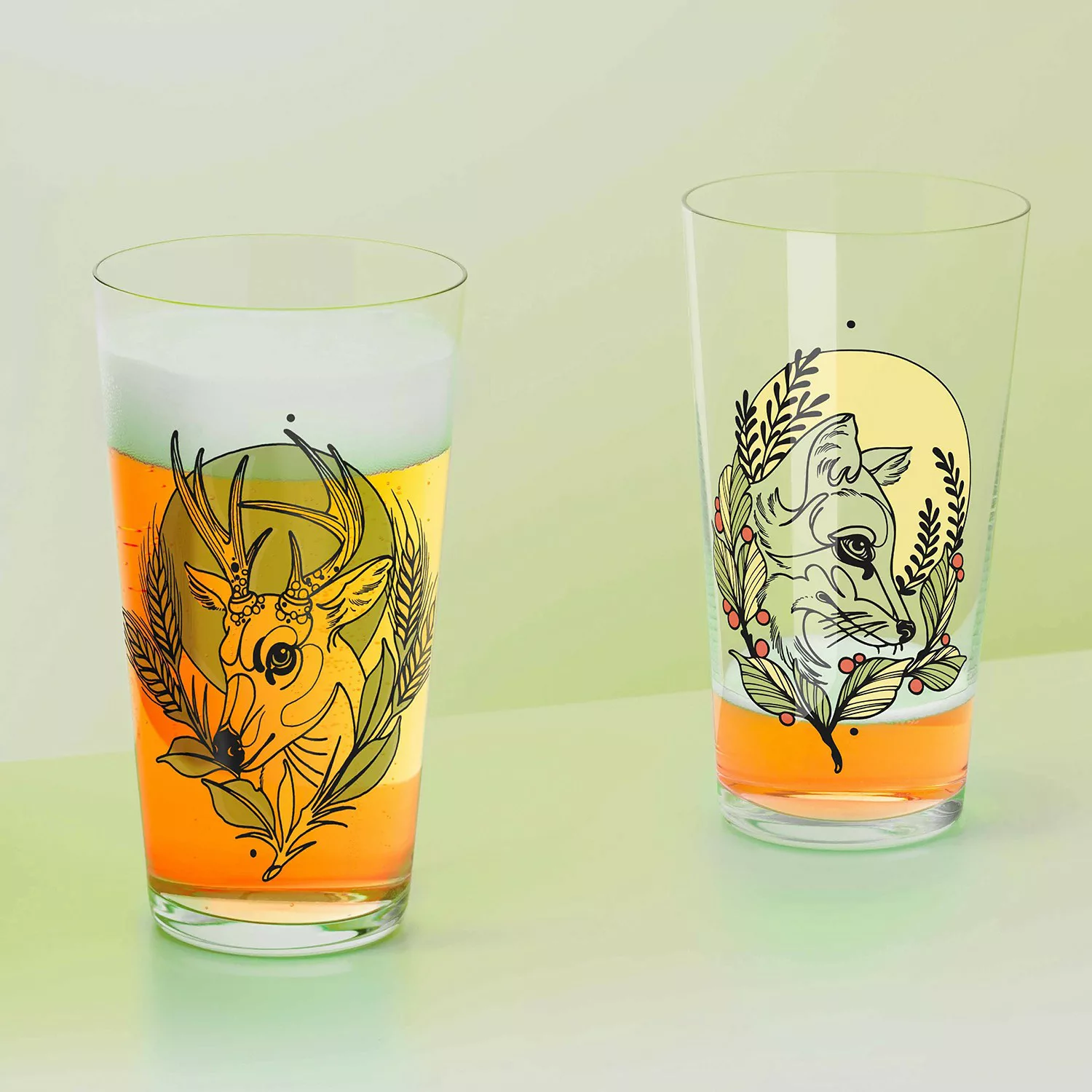 home24 Trinkglas Farbknall (2er-Set) günstig online kaufen