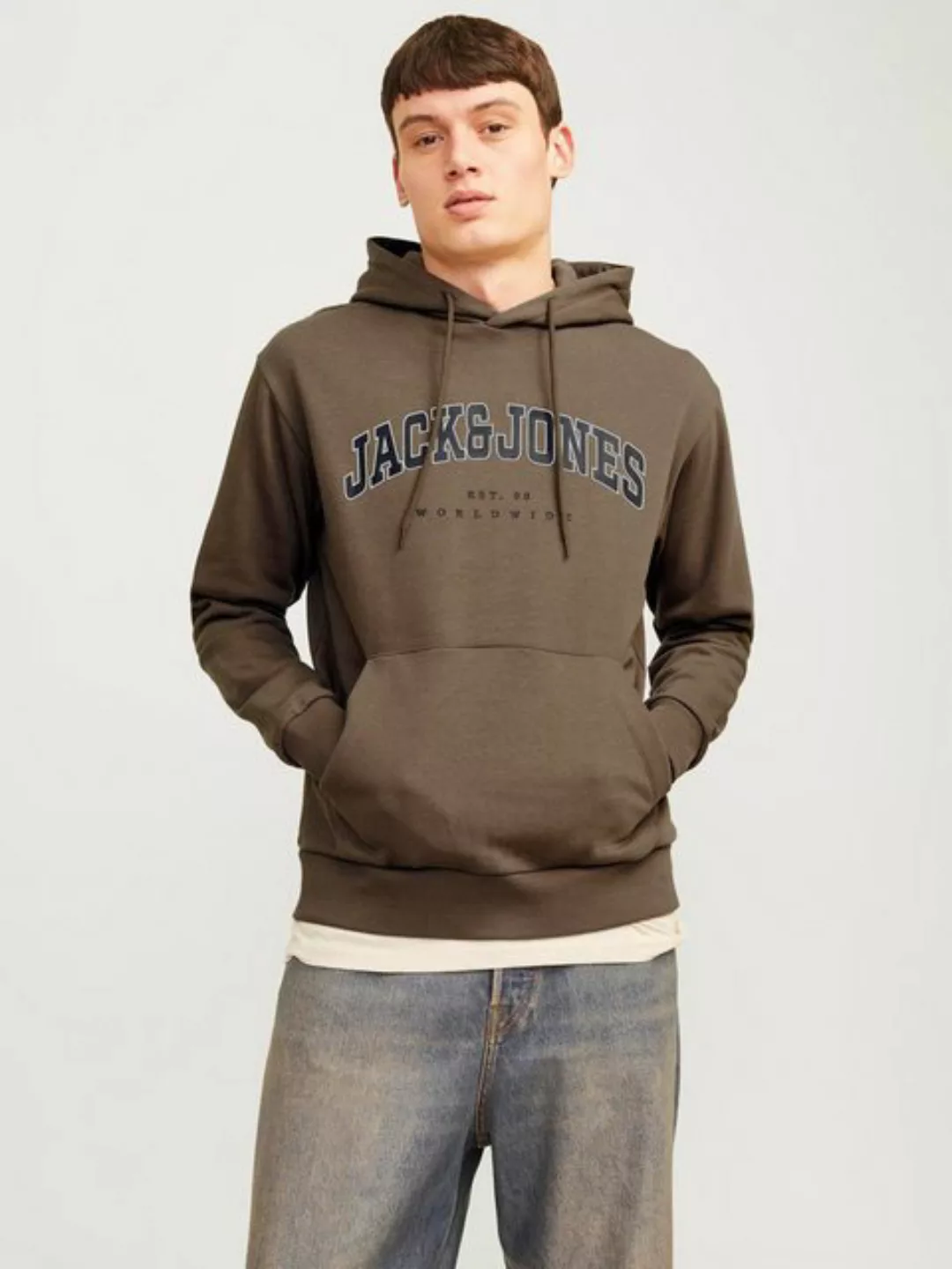 Jack & Jones Kapuzensweatshirt JJECALEB VARSITY SWEAT HOOD NOOS günstig online kaufen