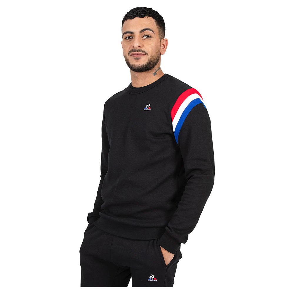 Le Coq Sportif Tri N°1 Pullover XS Black / New Optical White / Blue Electro günstig online kaufen