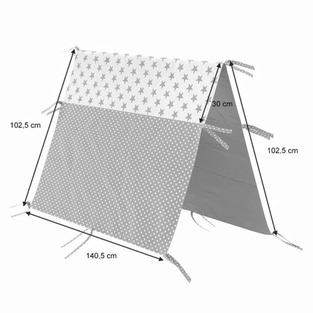 VitaliSpa Überwurf Kinderbett Indianerzelt Tipi Bett 70x140cm Zeltbett Zelt günstig online kaufen
