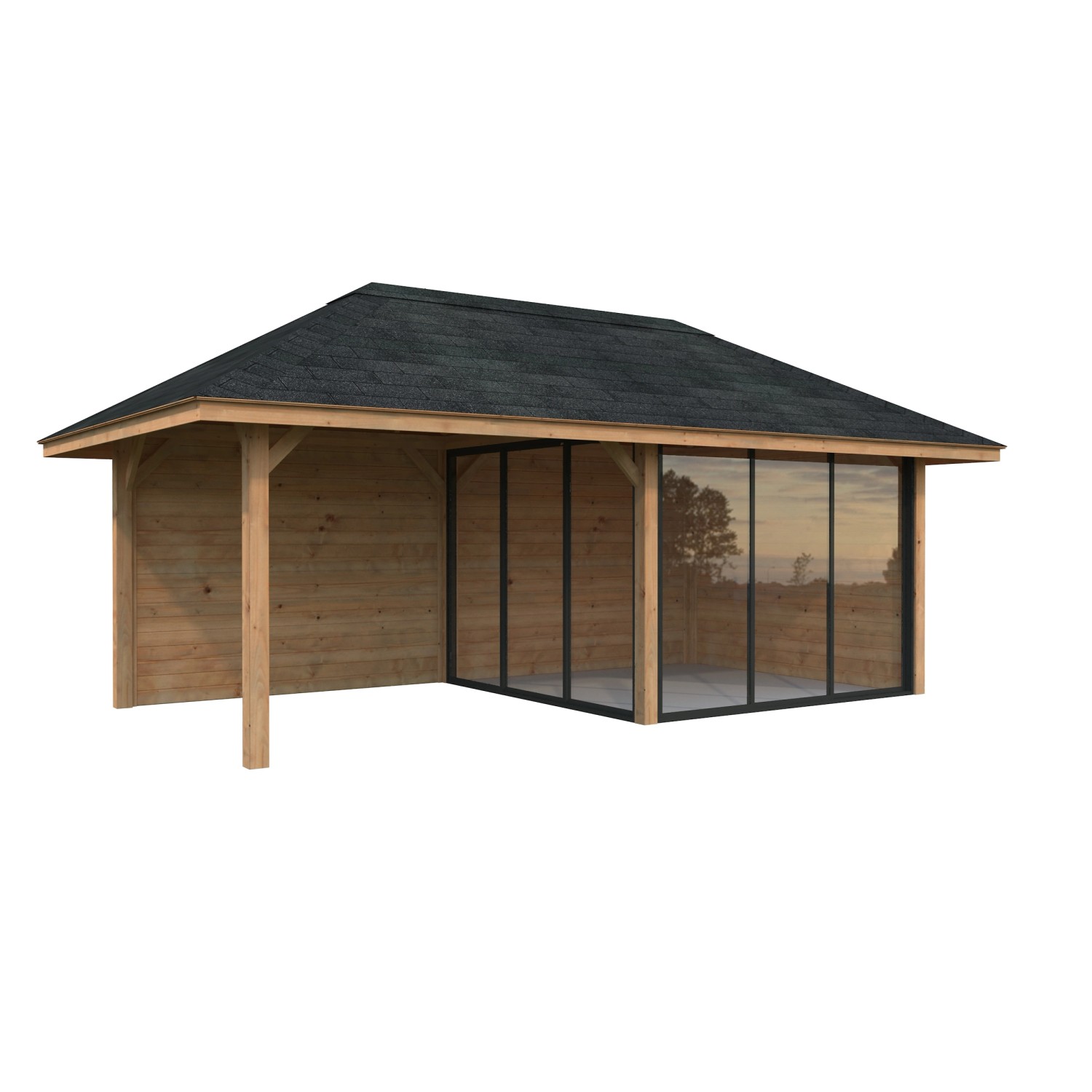 Palmako Pavillon Bianca Set205 Slide Braun Tauchgrundiert 588 cm x 300 cm F günstig online kaufen