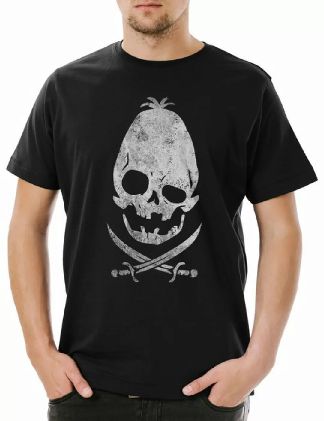 Urban Backwoods Print-Shirt Sloth Herren T-Shirt The Die Fun Pirate Pirates günstig online kaufen