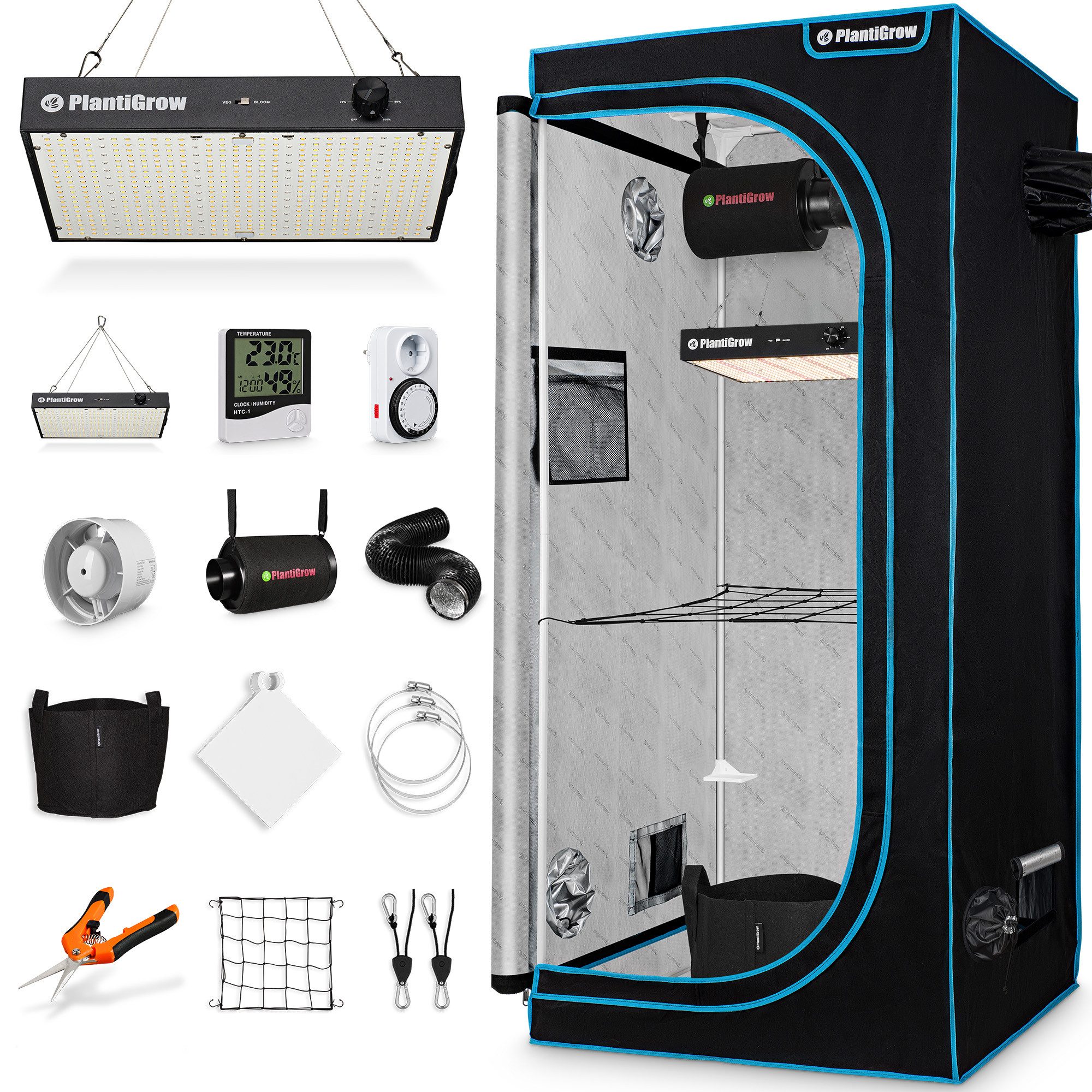 PlantiGrow Gewächshaus PlantiGrow Growbox Komplettset – günstig online kaufen