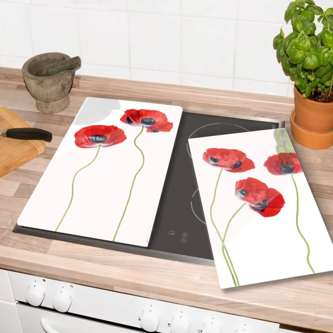 Wall-Art Herd-Abdeckplatte "Wassertropfen Foto Kunstdruck", moderne Schutzp günstig online kaufen