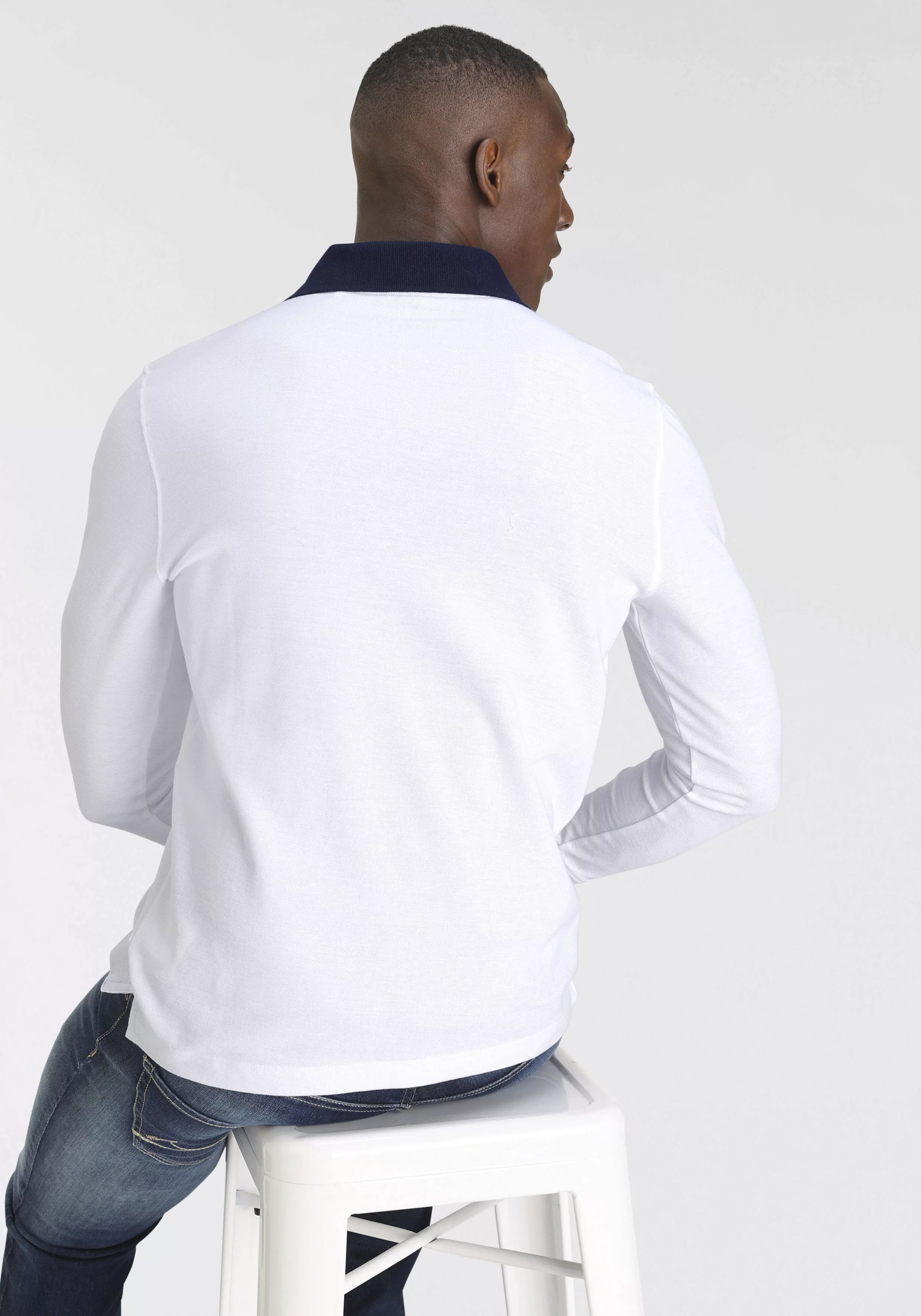 DELMAO Langarm-Poloshirt mit Logostickereien-NEUE MARKE! günstig online kaufen