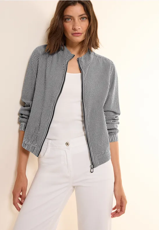 Kurze Seersucker Jacke günstig online kaufen
