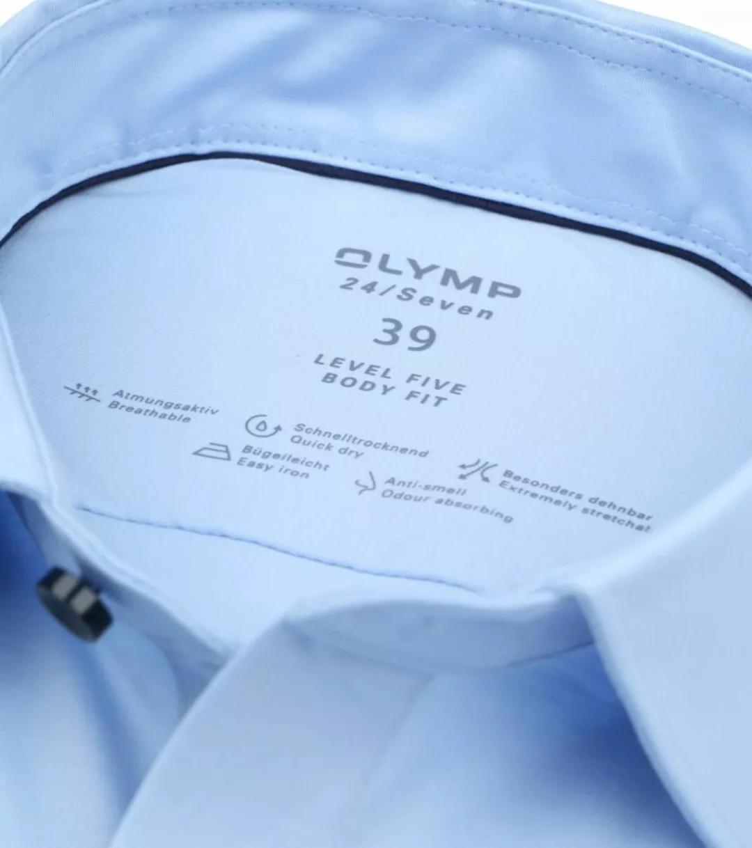 OLYMP Short Sleeve Hemd Level 5 24/Seven Helblau - Größe 42 günstig online kaufen