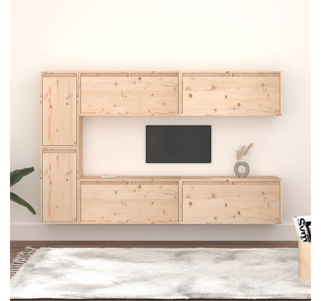 vidaXL TV-Schrank TV-Schränke 6 Stk Massivholz Kiefer Lowboard Lowboard günstig online kaufen