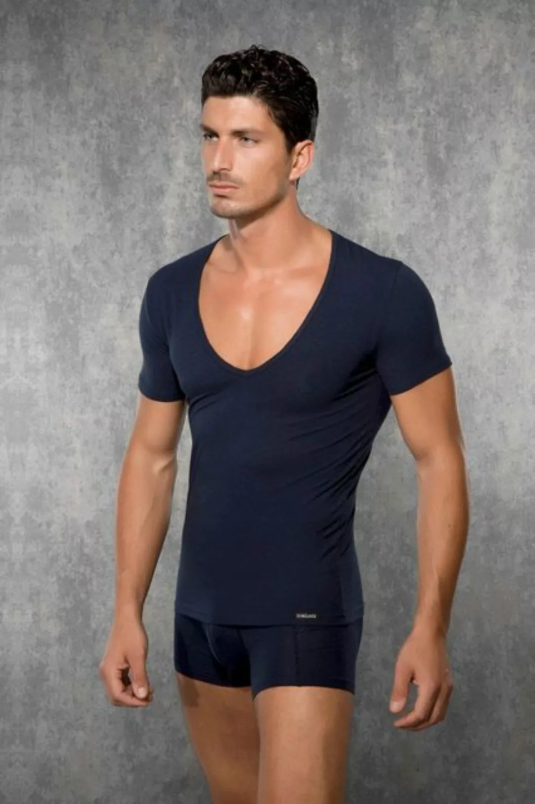 DOREANSE V-Shirt Herren Slim Fit T-Shirt mit tiefem V-Ausschnitt 2820 günstig online kaufen