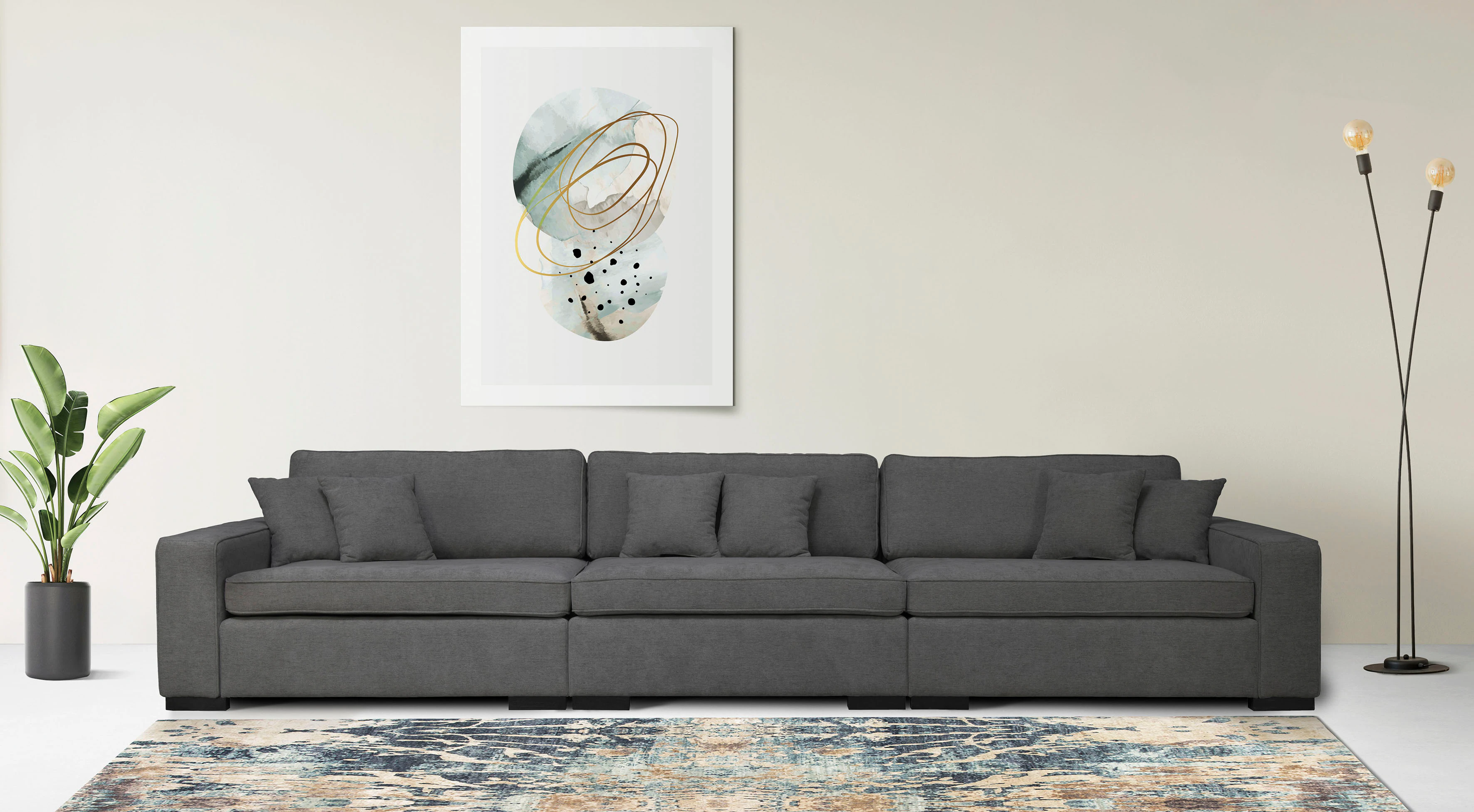 Home affaire 3-Sitzer "Skara", Lounge-Sofa mit Federkernpolsterung, in viel günstig online kaufen