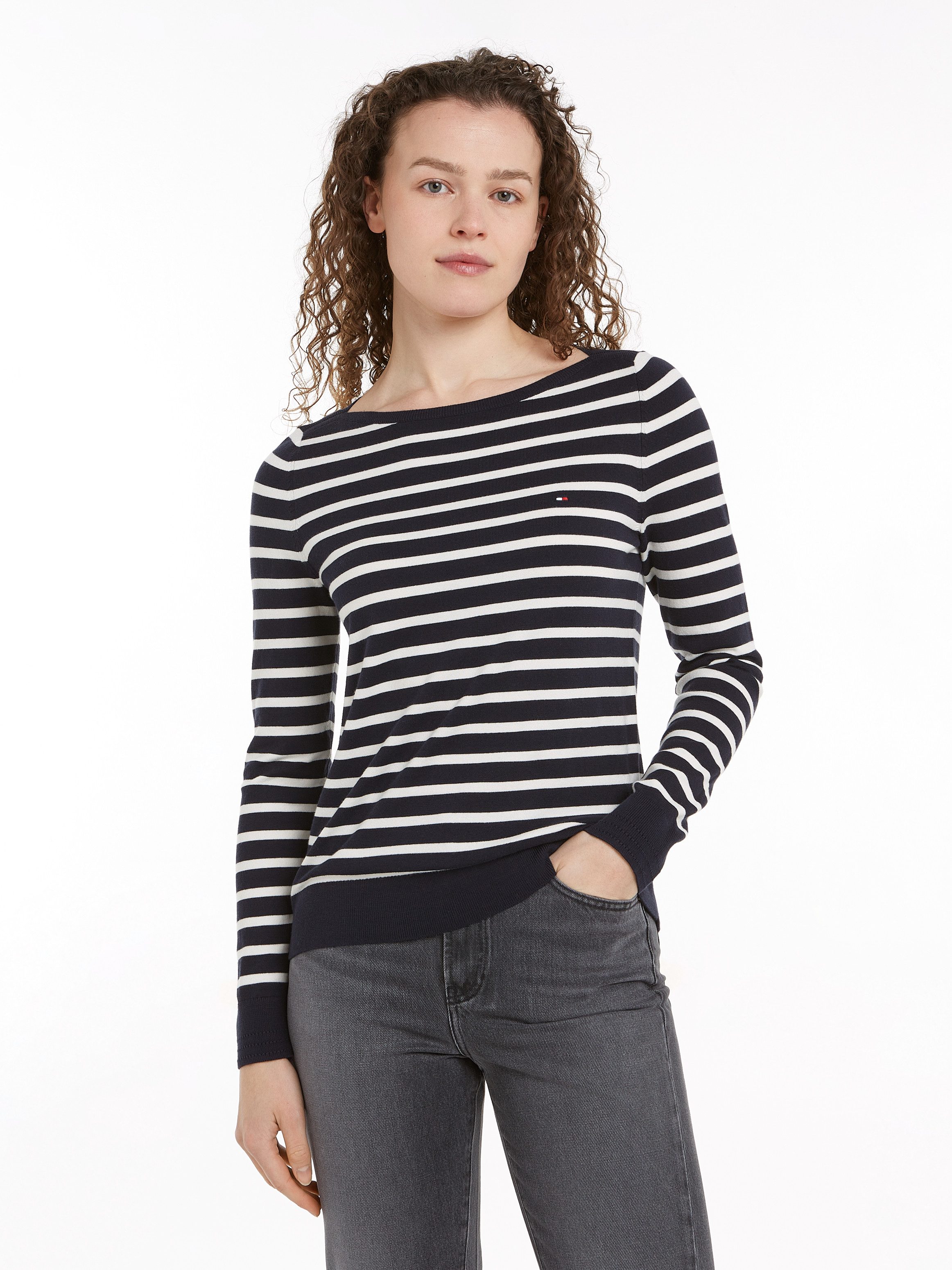 Tommy Hilfiger Strickpullover CO JERSEY STITCH günstig online kaufen