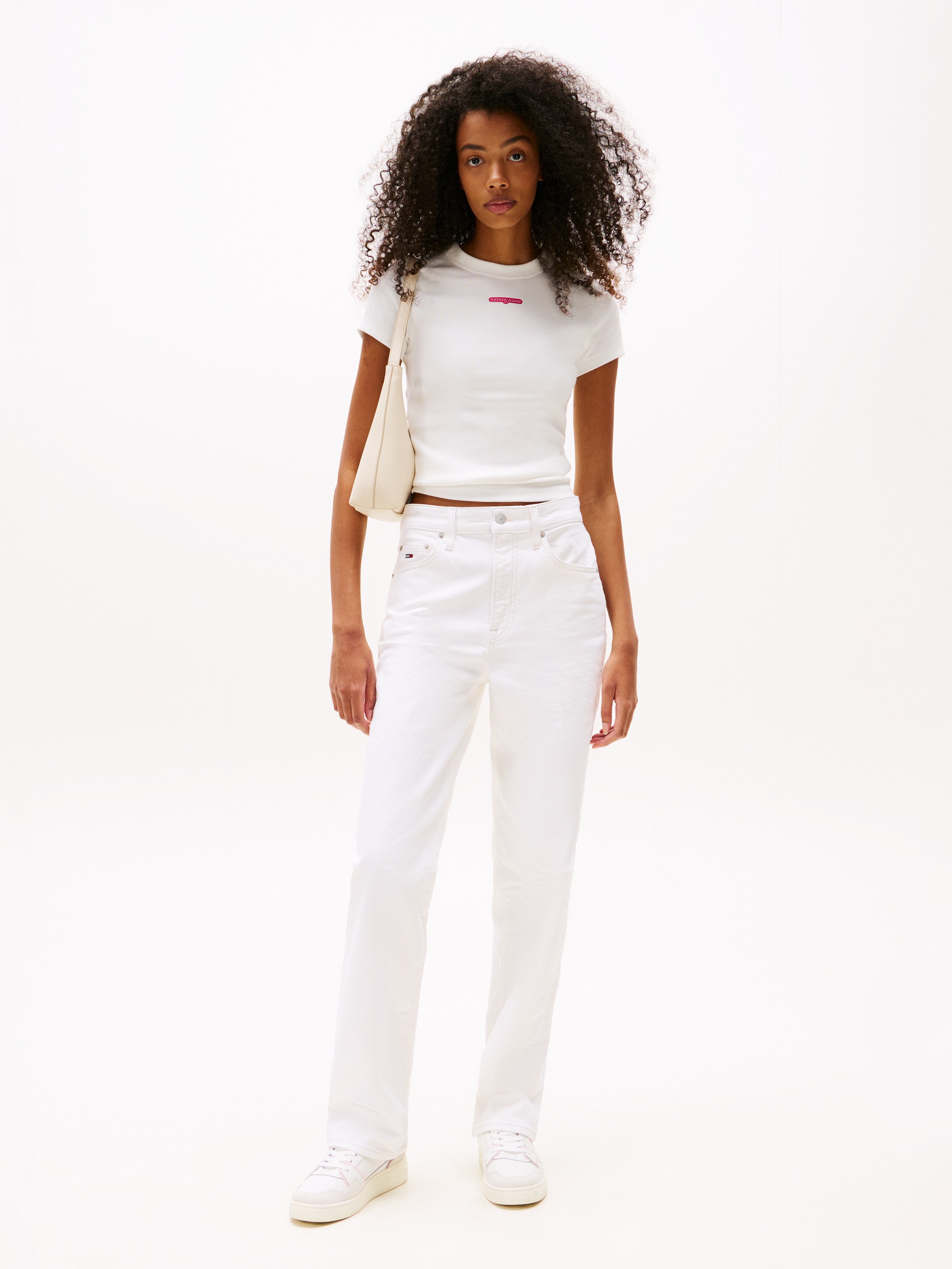 Tommy Jeans Kurzarmshirt "TJW SLIM SCRIPT LABEL SS TEE EXT" günstig online kaufen