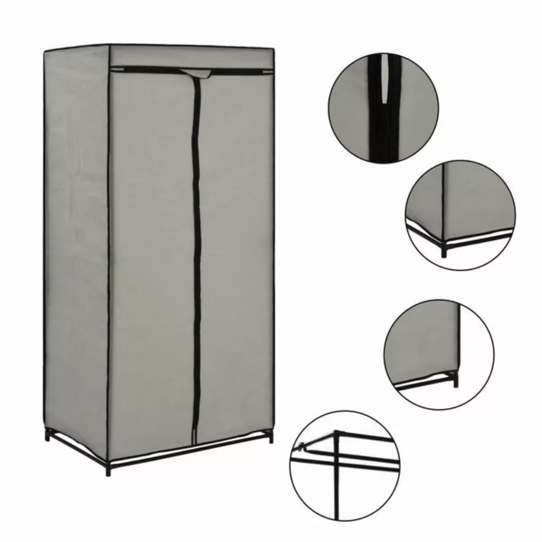 furnicato Kleiderschrank Kleiderschränke 2 Stk. Grau 75×50×160 cm (1-St) günstig online kaufen