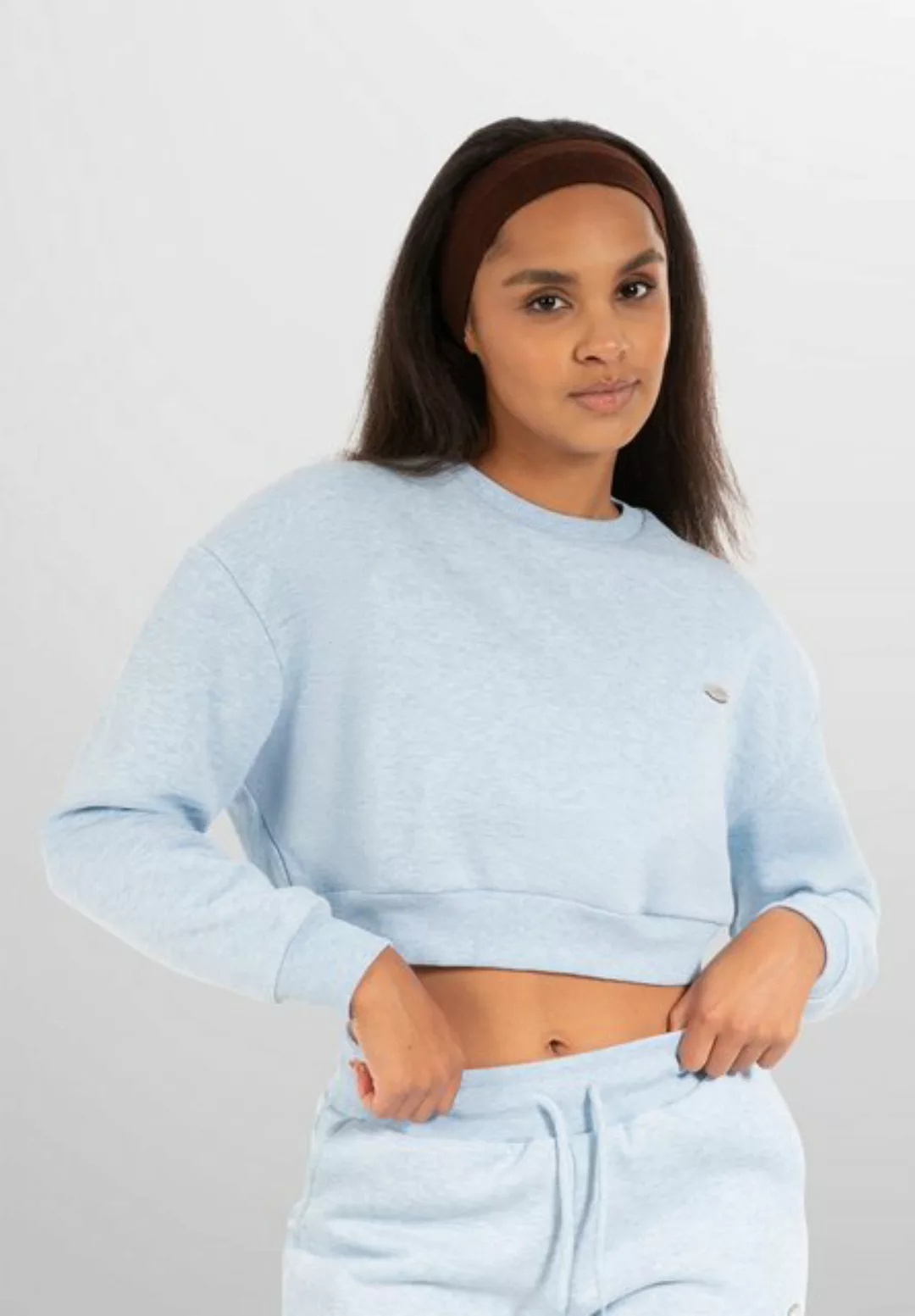 Smilodox Sweatshirt Amelia, Oversize Crop Pullover Langarmshirt Sport Freiz günstig online kaufen