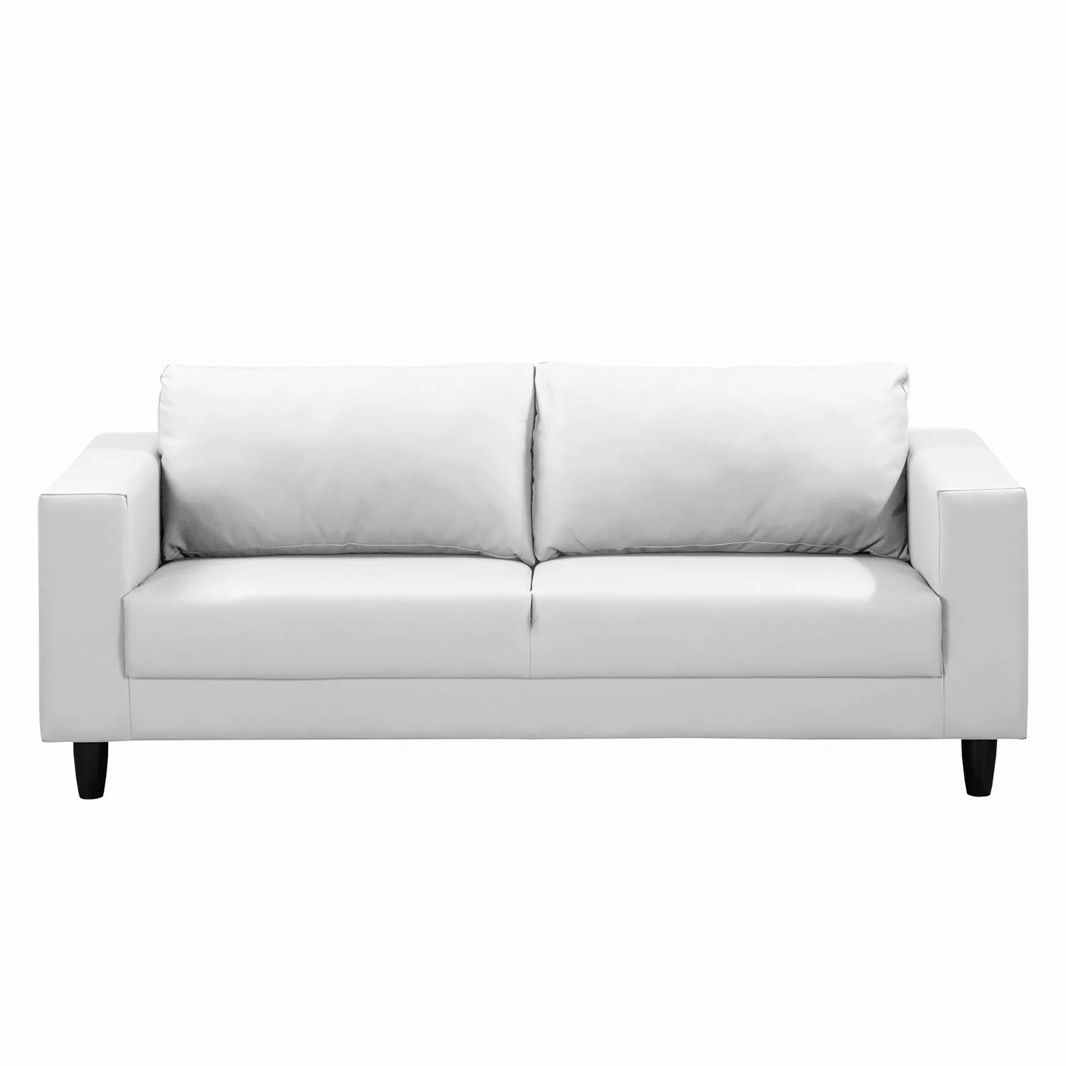 home24 mooved Sofa Bexwell 3-Sitzer Weiß Kunstleder 180x78x75 cm günstig online kaufen