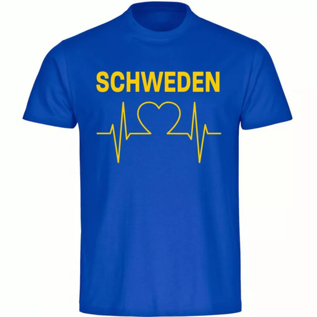 multifanshop T-Shirt Herren Schweden - Herzschlag - Männer günstig online kaufen