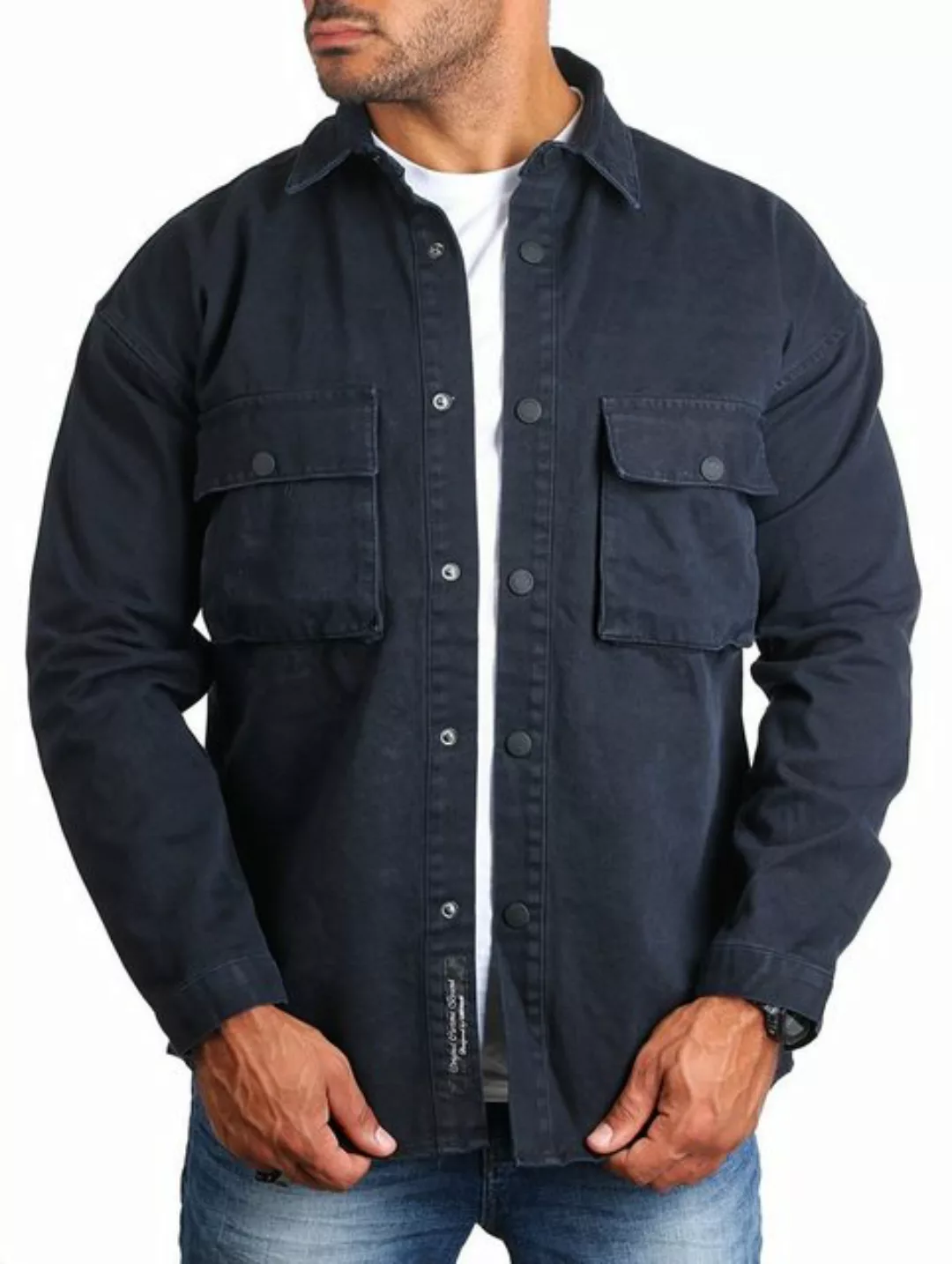 CARISMA Langarmhemd Herren Hemd Jacke robuste jeansartige Qualität retro Sa günstig online kaufen