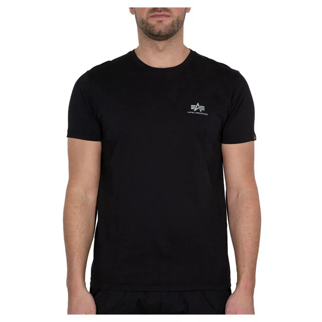 Alpha Industries Basic Small Logo Foil Print Kurzärmeliges T-shirt XS Black günstig online kaufen