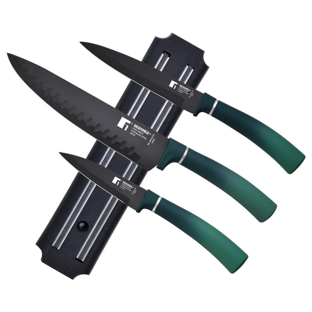 BERGNER Messerset Classique grün Edelstahl 4 tlg. günstig online kaufen