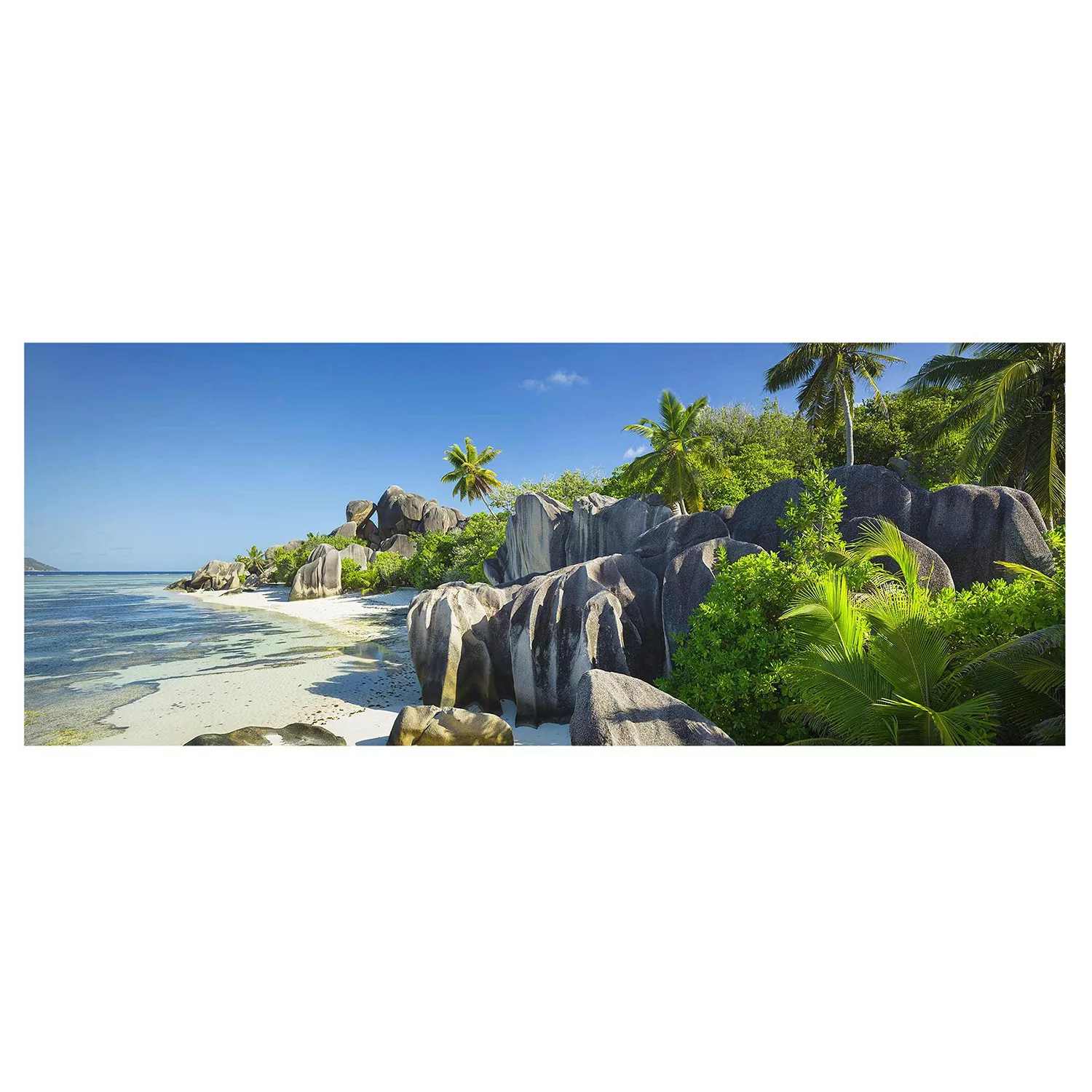 home24 Glasbild Traumstrand Seychellen günstig online kaufen