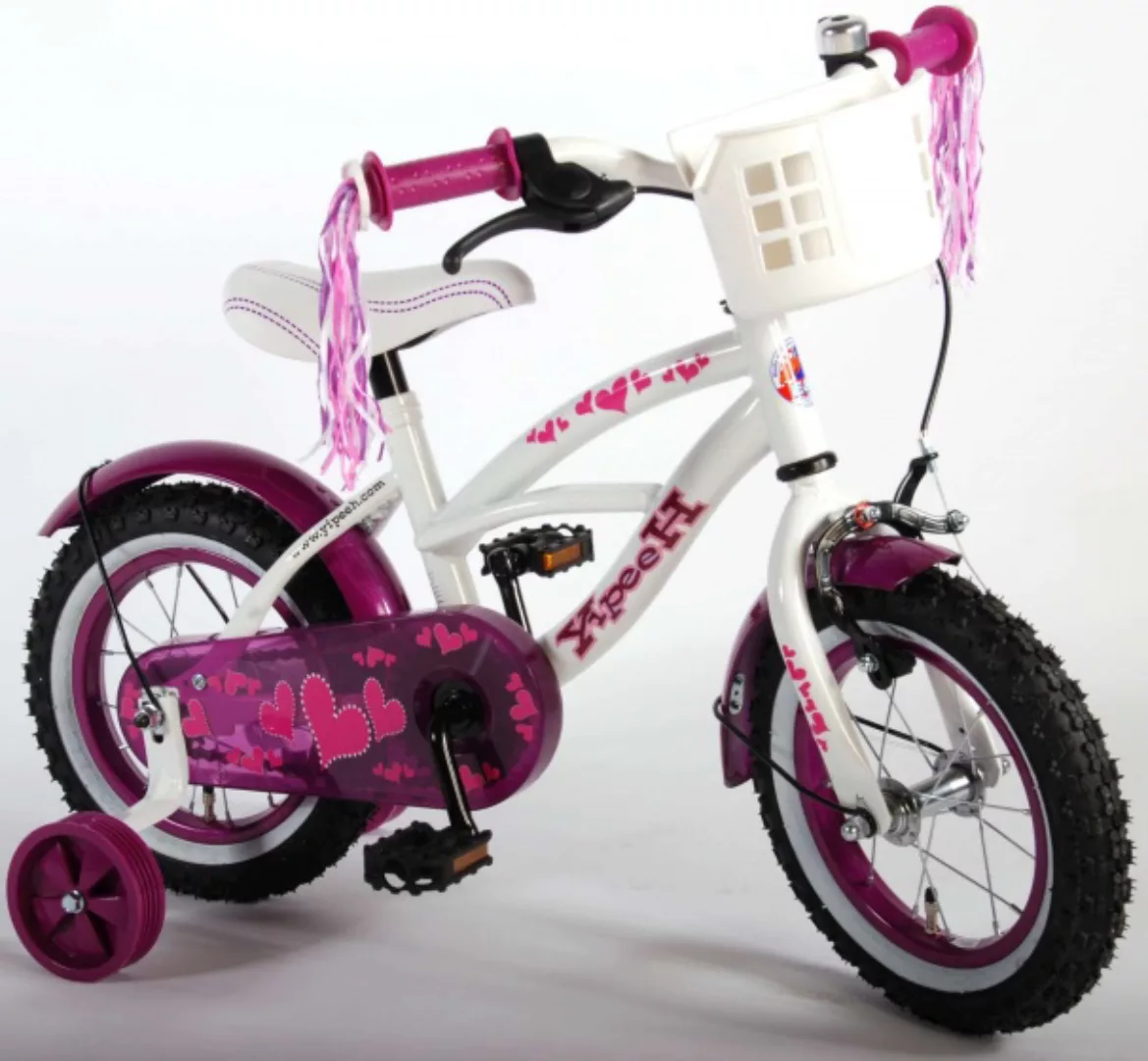 Heart Cruiser 12 Zoll 23 Cm Mädchen Rücktrittbremse Weiß/violett günstig online kaufen