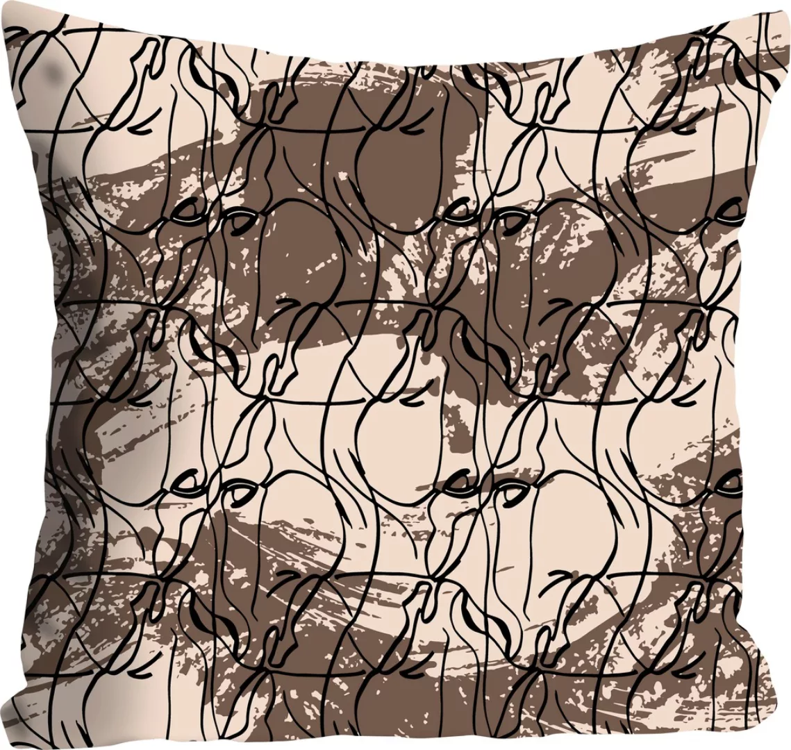 queence Dekokissen »Celda«, mit einem abstrakten Muster, Kissenhülle ohne F günstig online kaufen