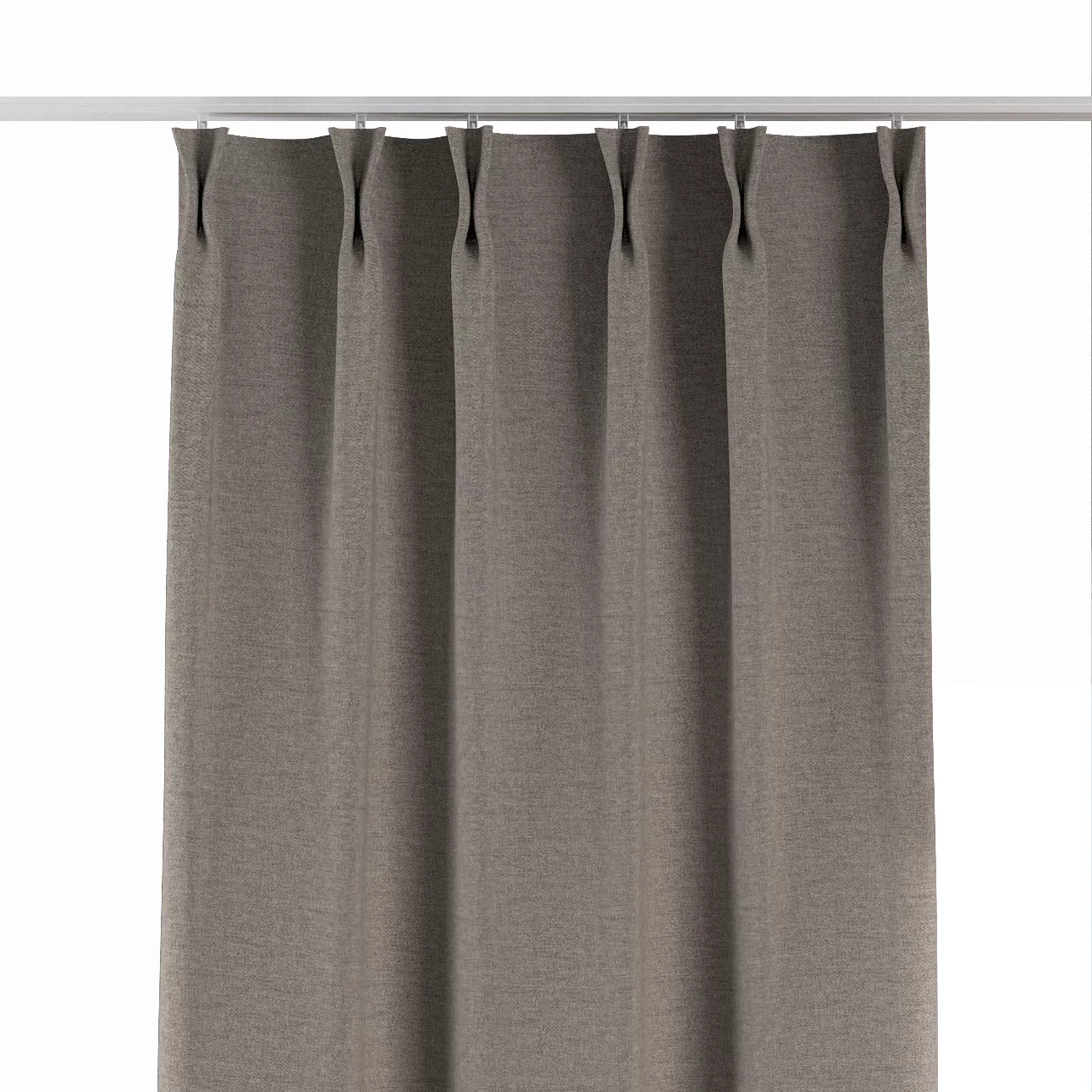 Vorhang mit flämischen 2-er Falten, dunkelgrau, Edinburgh (115-77) günstig online kaufen