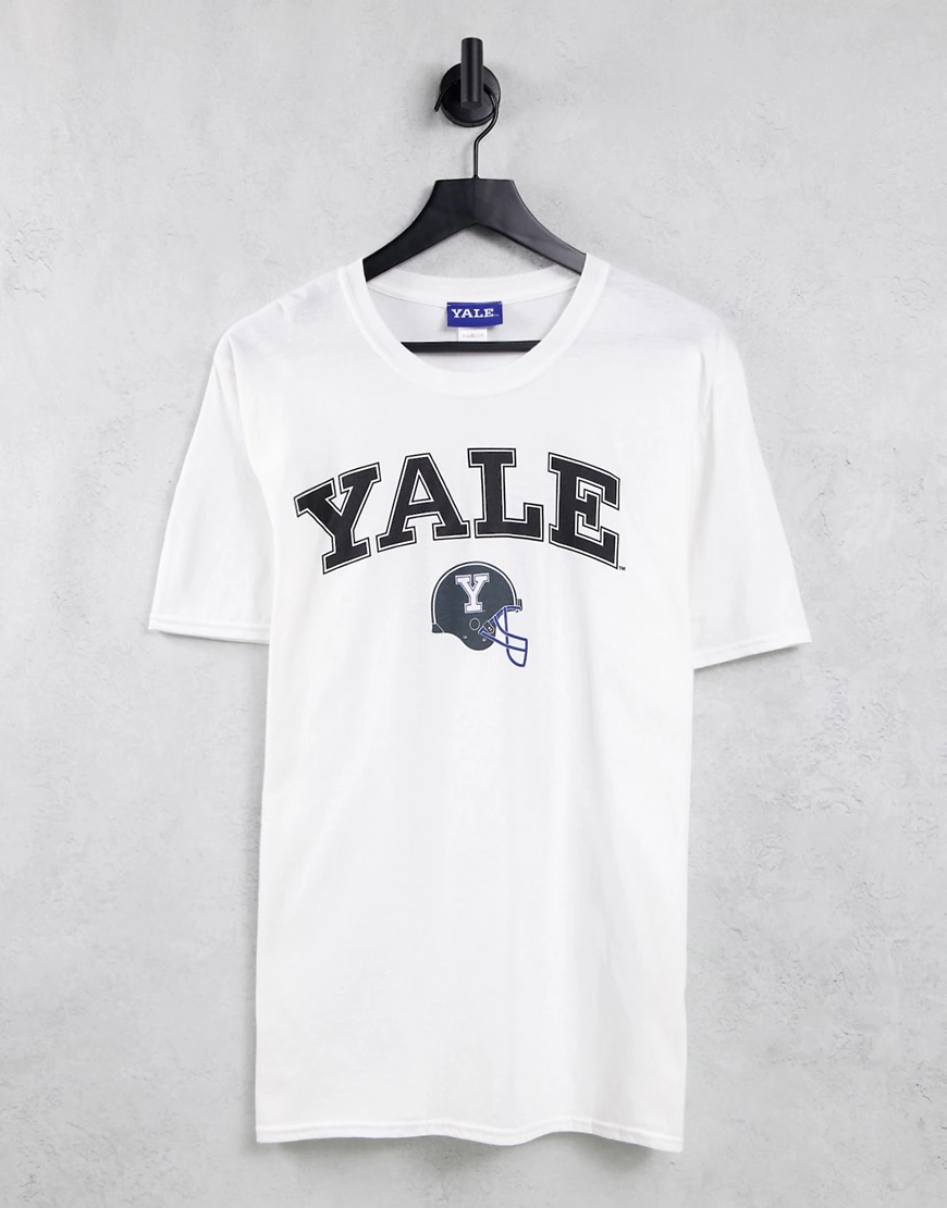 Yale – Oversize-T-Shirt in Weiß günstig online kaufen