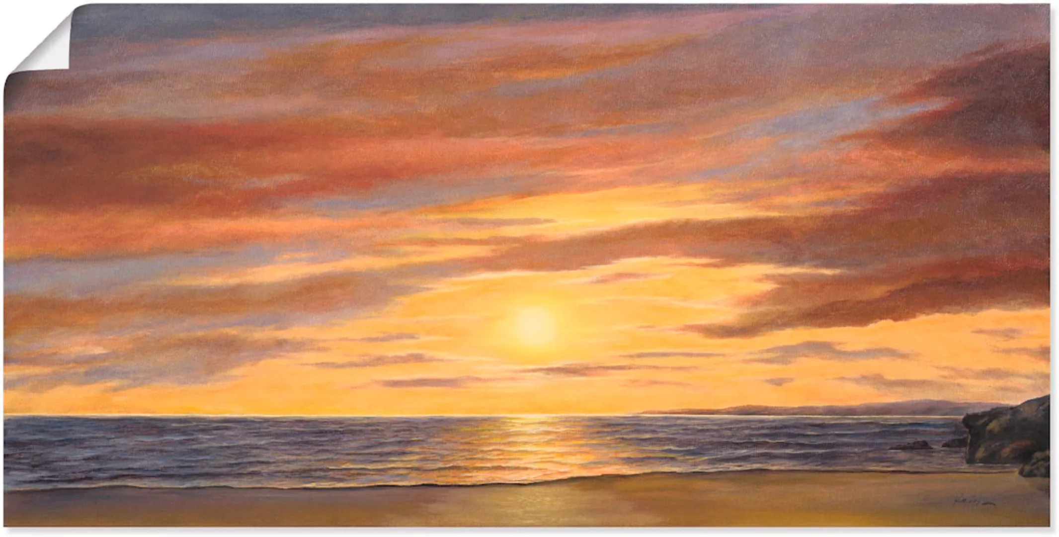 Artland Wandbild »Sonne am Strand«, Strand, (1 St.) günstig online kaufen