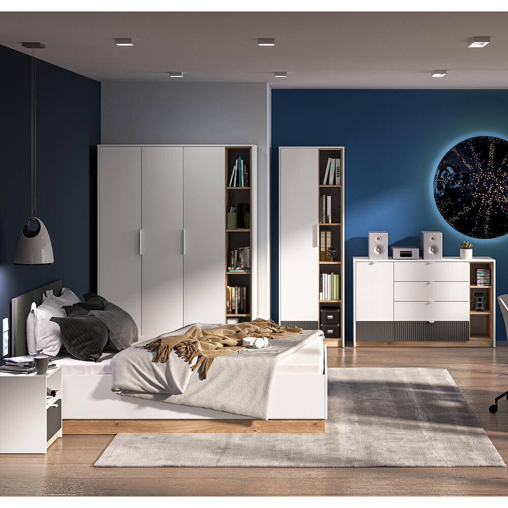 Jugendzimmer Set 5-teilig TIMARU-131 mit Bett 120x200cm inkl. Lattenrost in günstig online kaufen