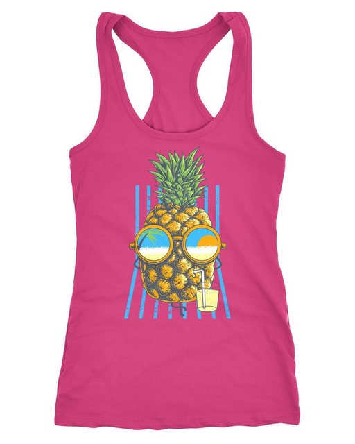 Neverless Tanktop Damen Tank-Top chilling Ananas Racerback günstig online kaufen