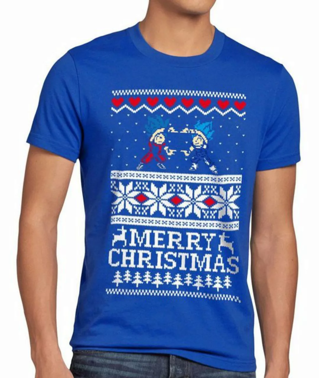 style3 Print-Shirt Herren T-Shirt Merry Christmas Goku Vegeta Weihnachten B günstig online kaufen