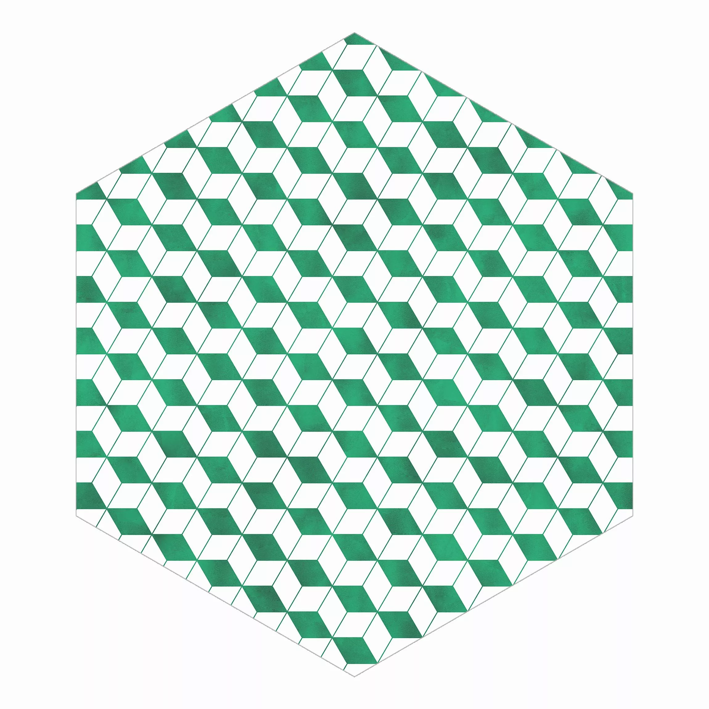 Hexagon Mustertapete selbstklebend Würfel Muster in 3D günstig online kaufen