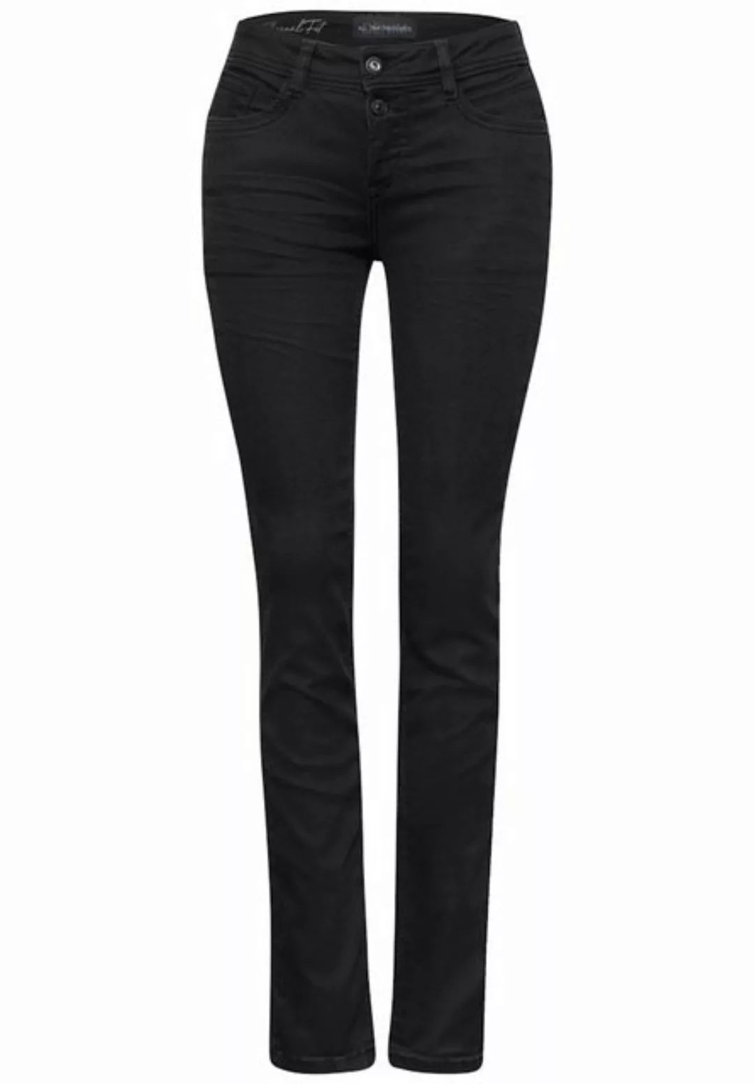 STREET ONE Bequeme Jeans STREET ONE / Da.Jeans / Style QR Jane,mw,black günstig online kaufen