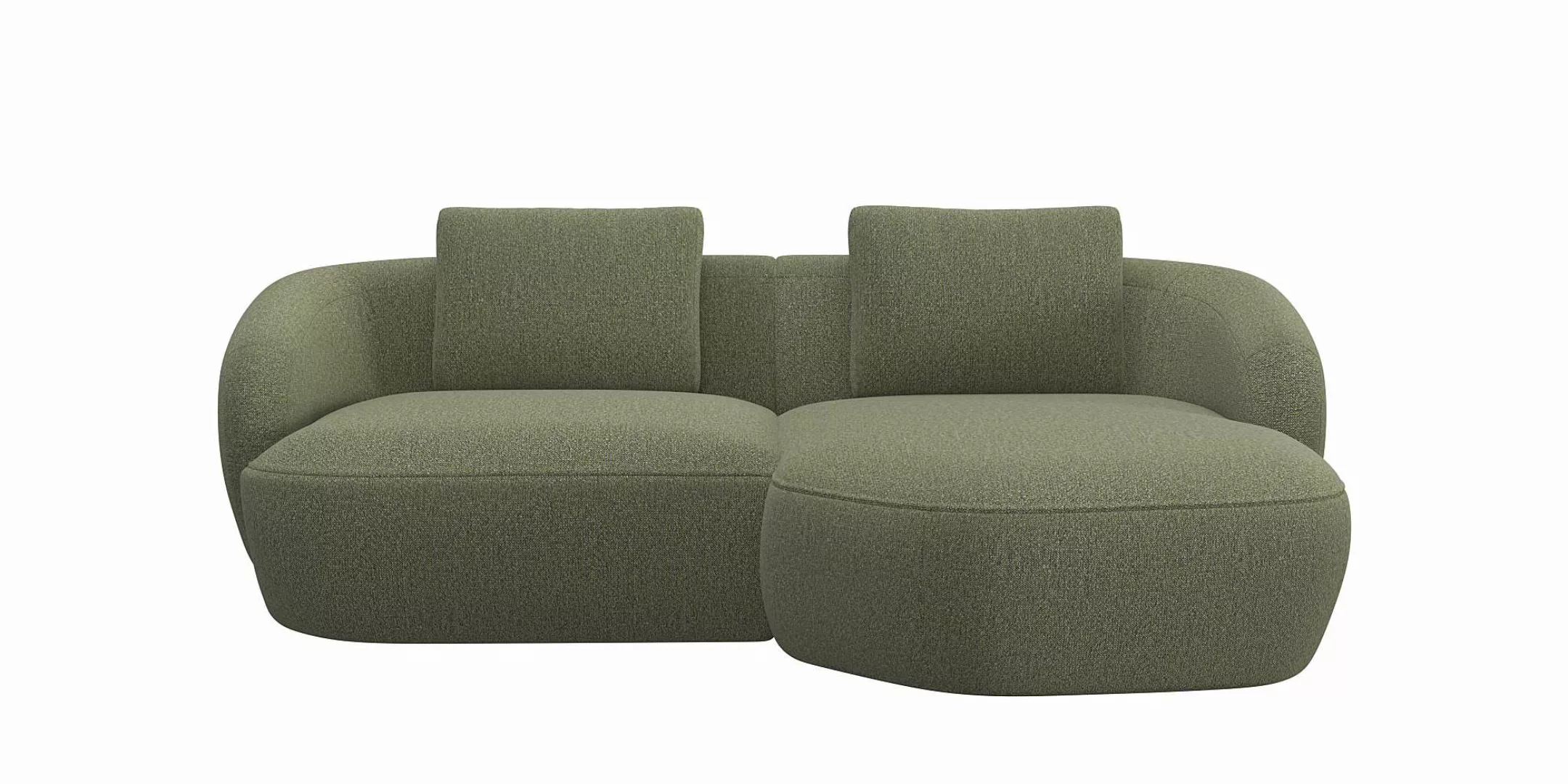 FLEXLUX Wohnlandschaft "Torino, rund, L-Form, Sofa-Ecke mit Recamiere, Long günstig online kaufen