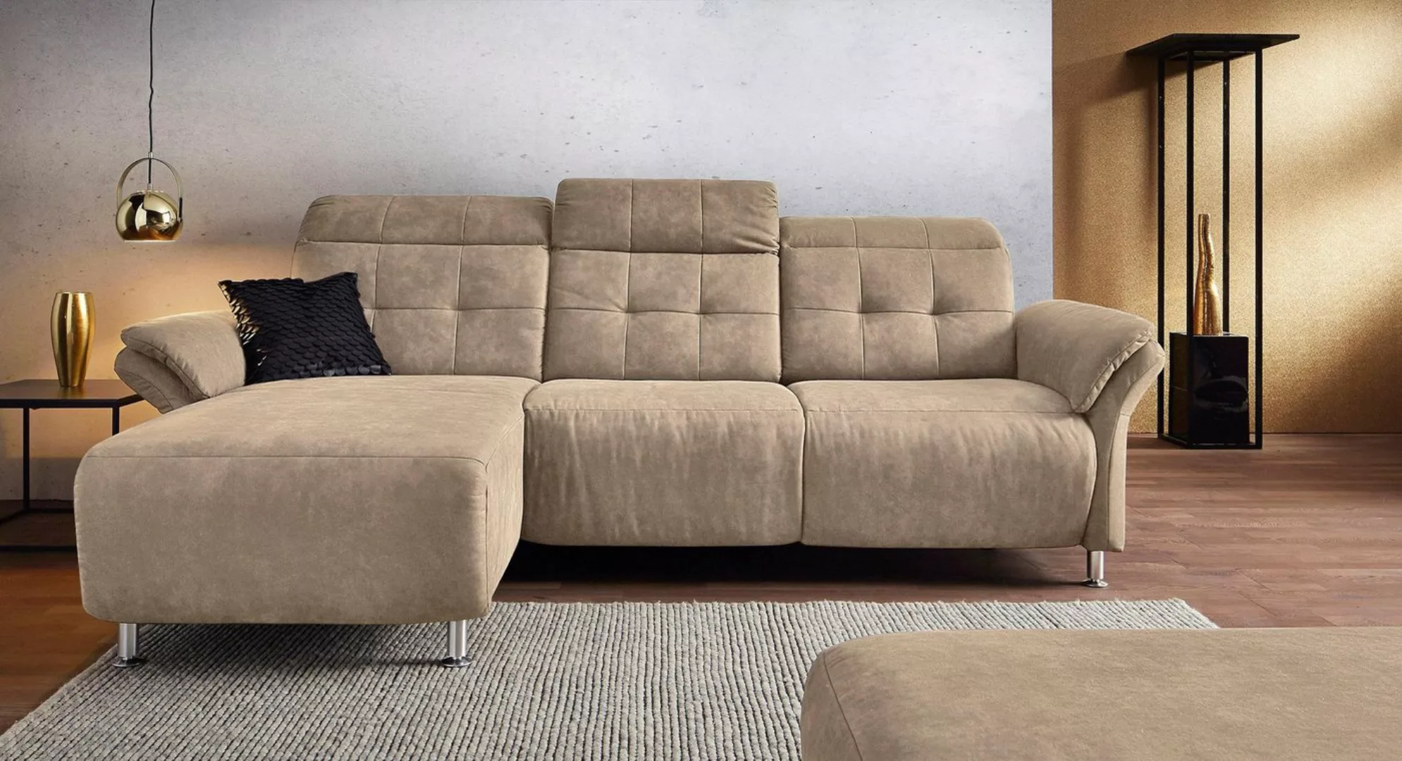 Places of Style Ecksofa Manhattan L-Form, 2 Sitze mit elektrischer Relaxfun günstig online kaufen