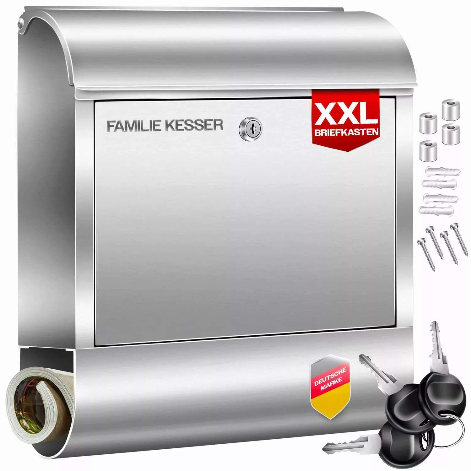 KESSER Briefkasten, Wandbriefkasten aus Edelstahl mit günstig online kaufen