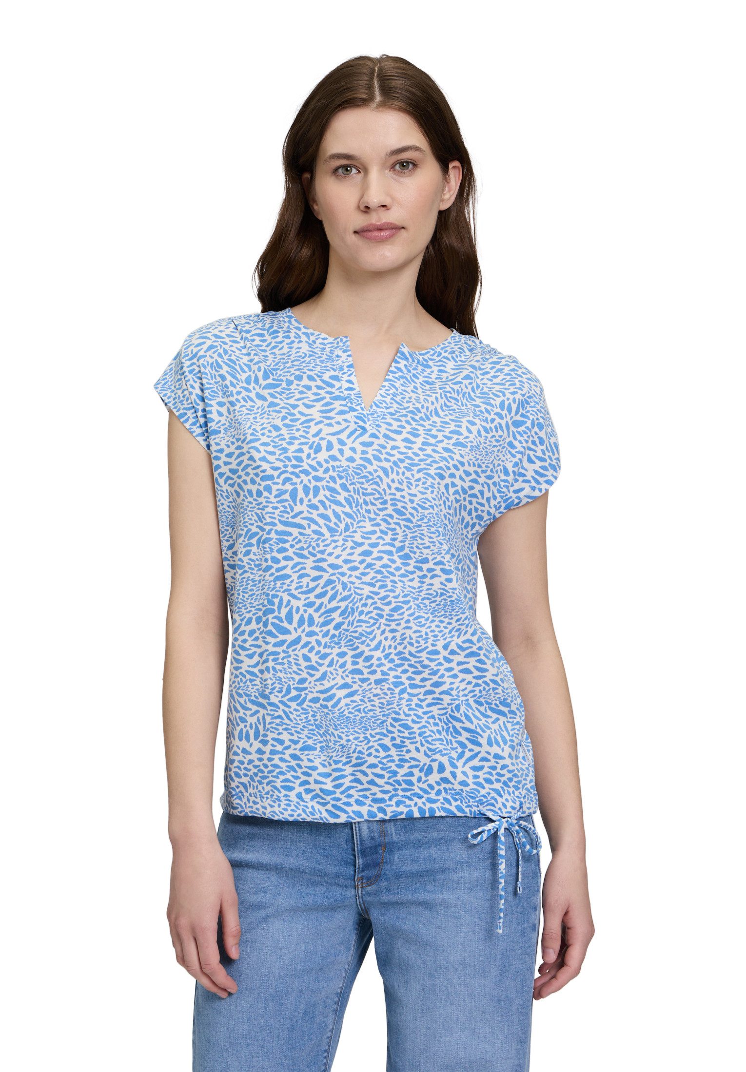 Betty&Co Kurzarmshirt "Betty & Co Damen Casual-Shirt mit Struktur", (1 tlg. günstig online kaufen