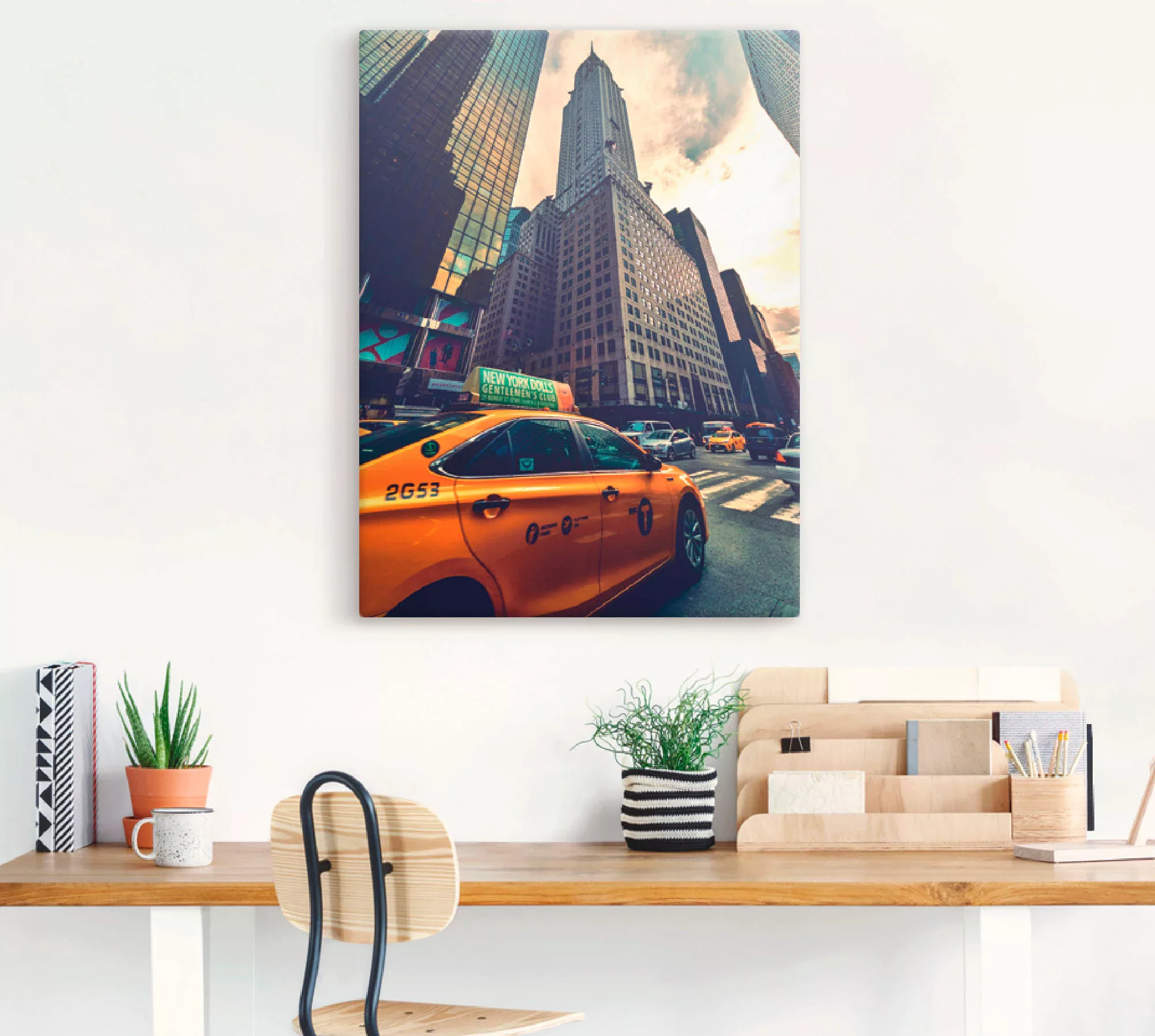 Artland Wandbild »Taxi in New York«, Gebäude, (1 St.), als Leinwandbild, Po günstig online kaufen