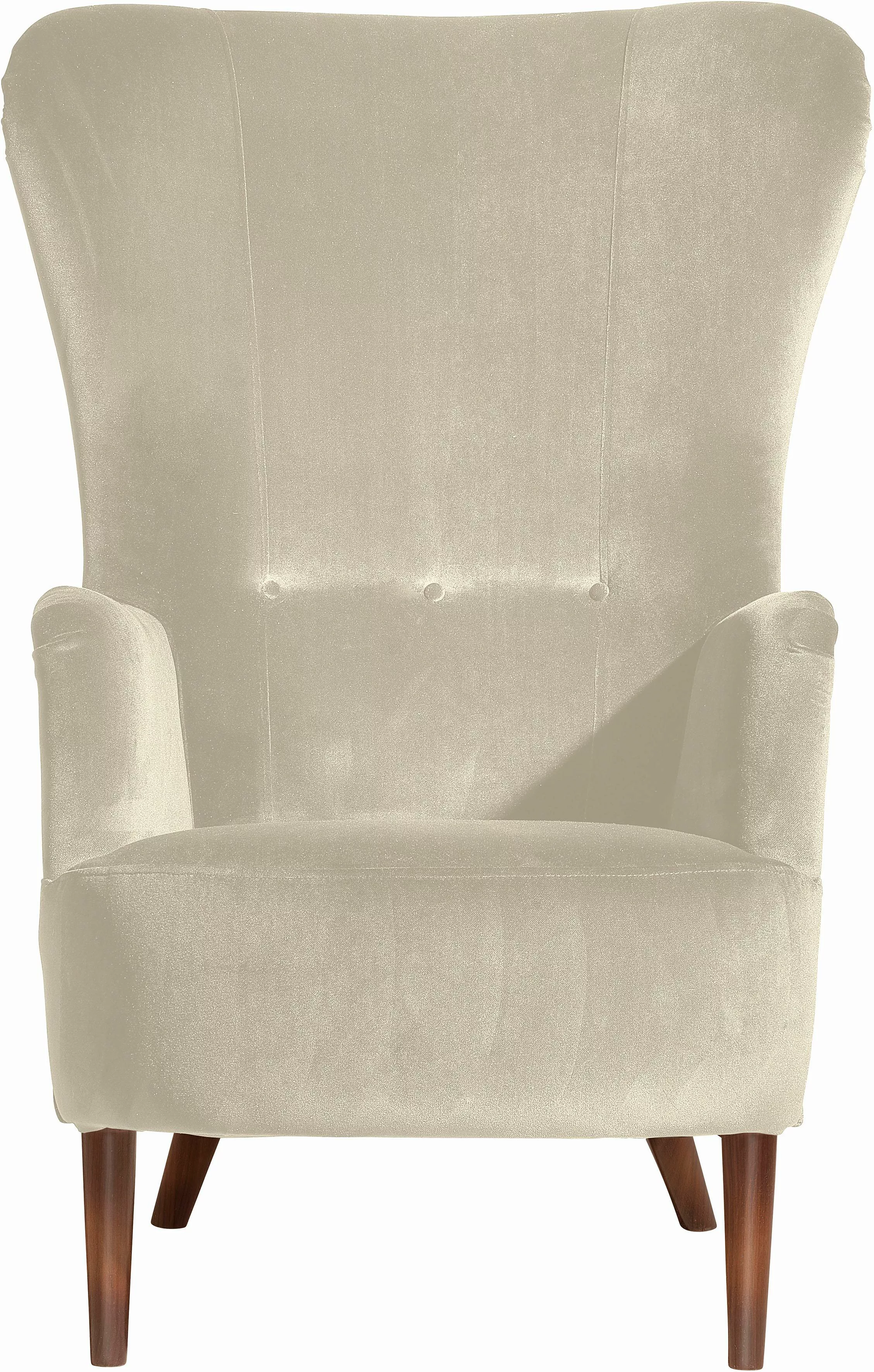 Max Winzer® Sessel »Lianns, Hochlehnsessel, Ohrensessel«, im Retrostil, mit günstig online kaufen