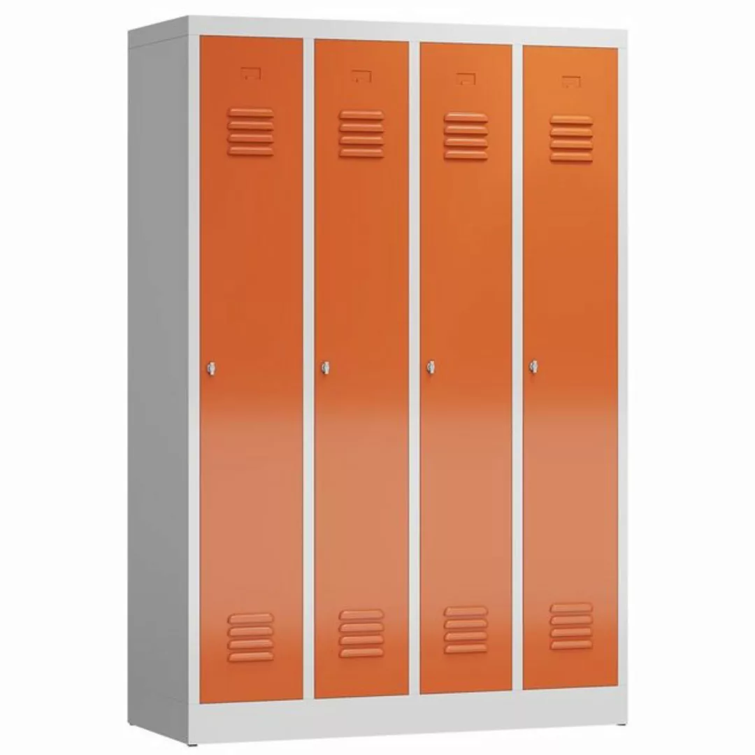 Steelboxx Spind ClassiX Garderobenschrank, 4 Abteile, 1800 x 1185 x 500 mm günstig online kaufen